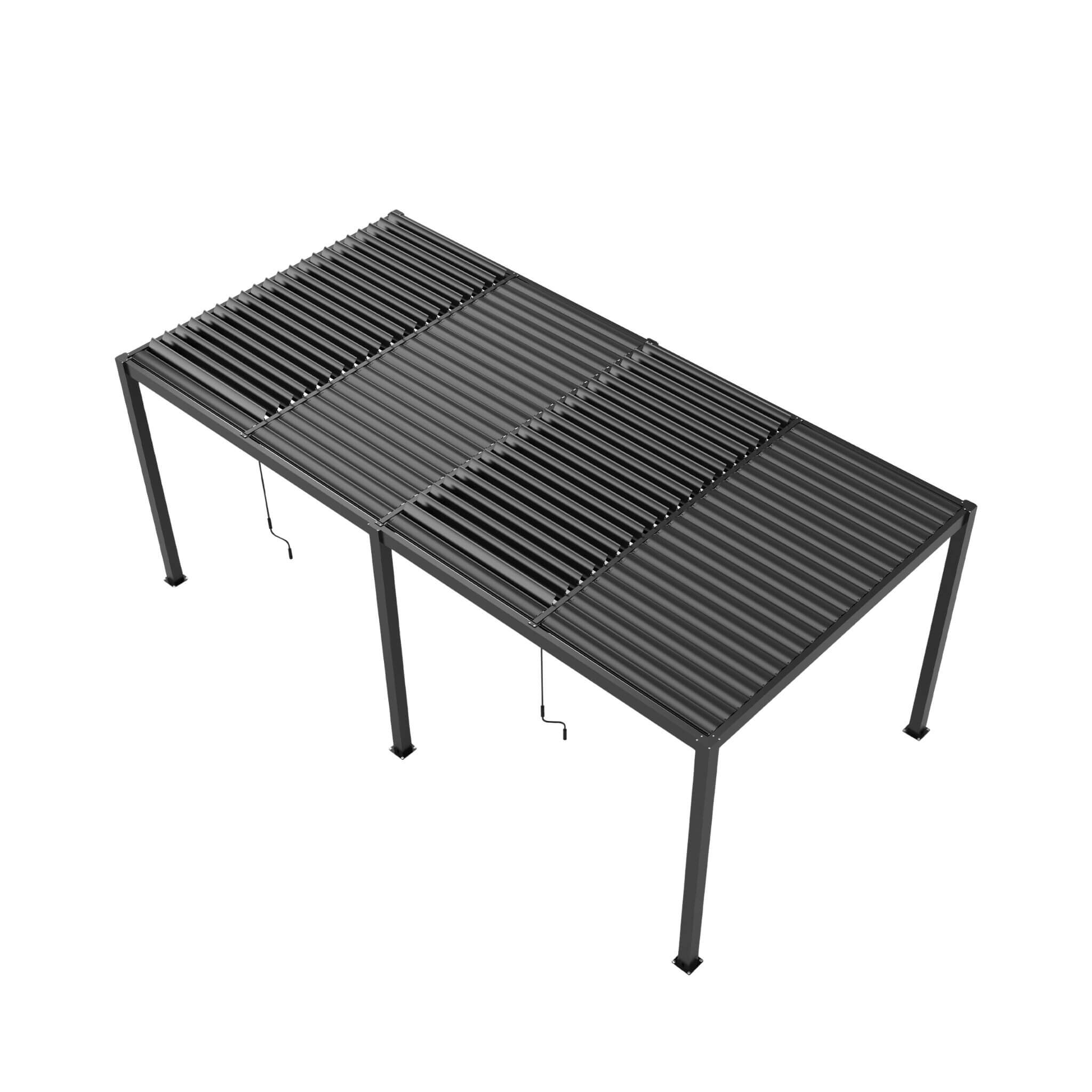 Alora Premium Powder-Coated Aluminum Pergola With Adjustable Louvers 10'x19' (SAK78345)