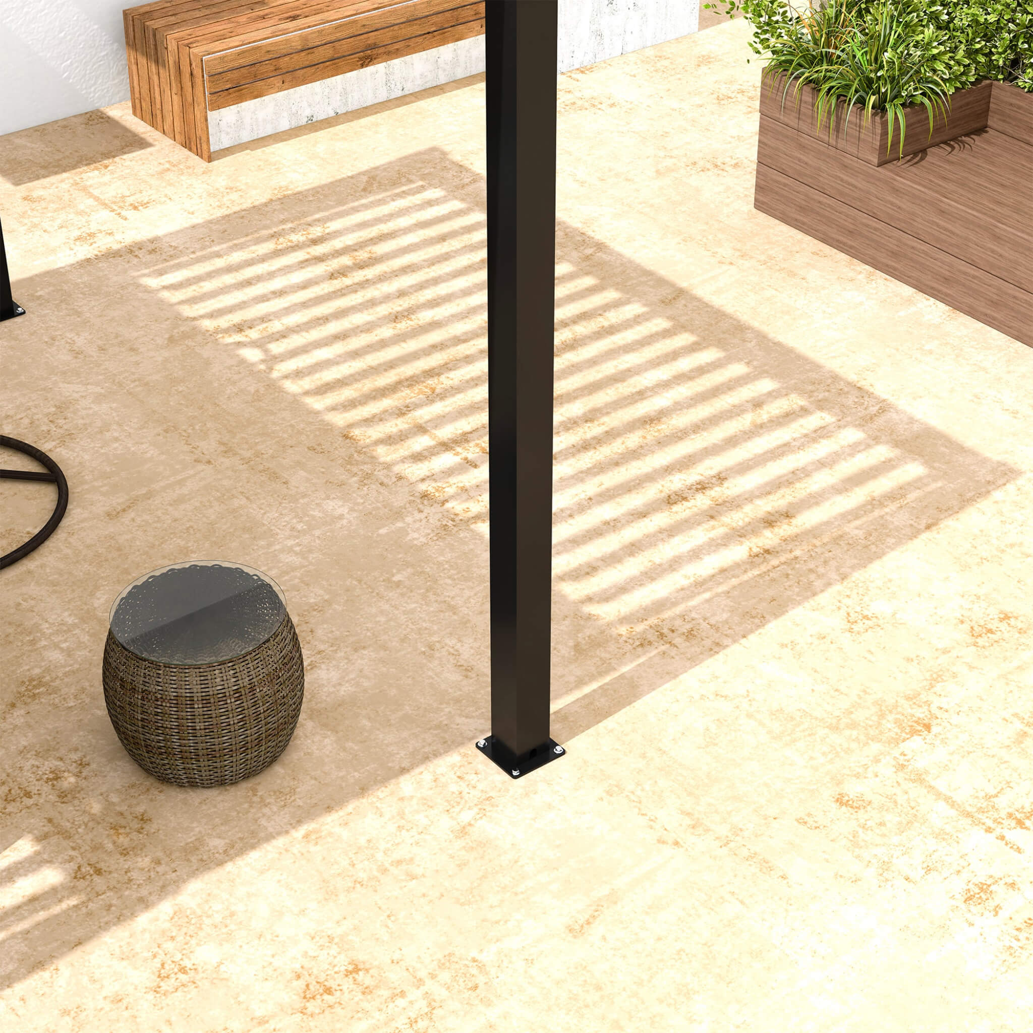 Alora Premium Powder-Coated Aluminum Pergola With Adjustable Louvers 10'x19' (SAK78345)