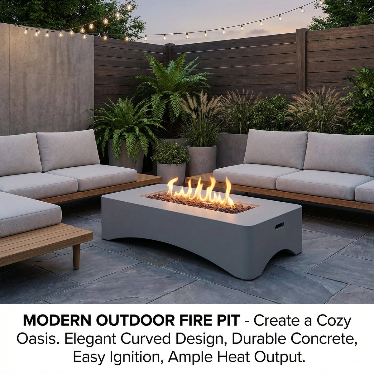 56" Propane Fire Pit Table