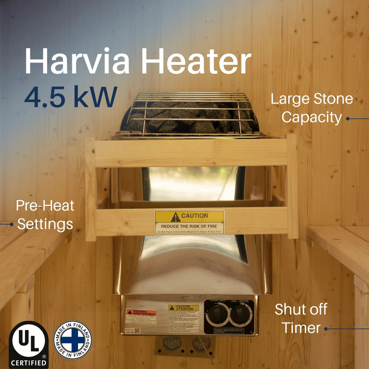 Celasia White Finland Pine Barrel Sauna - 3-4 Person