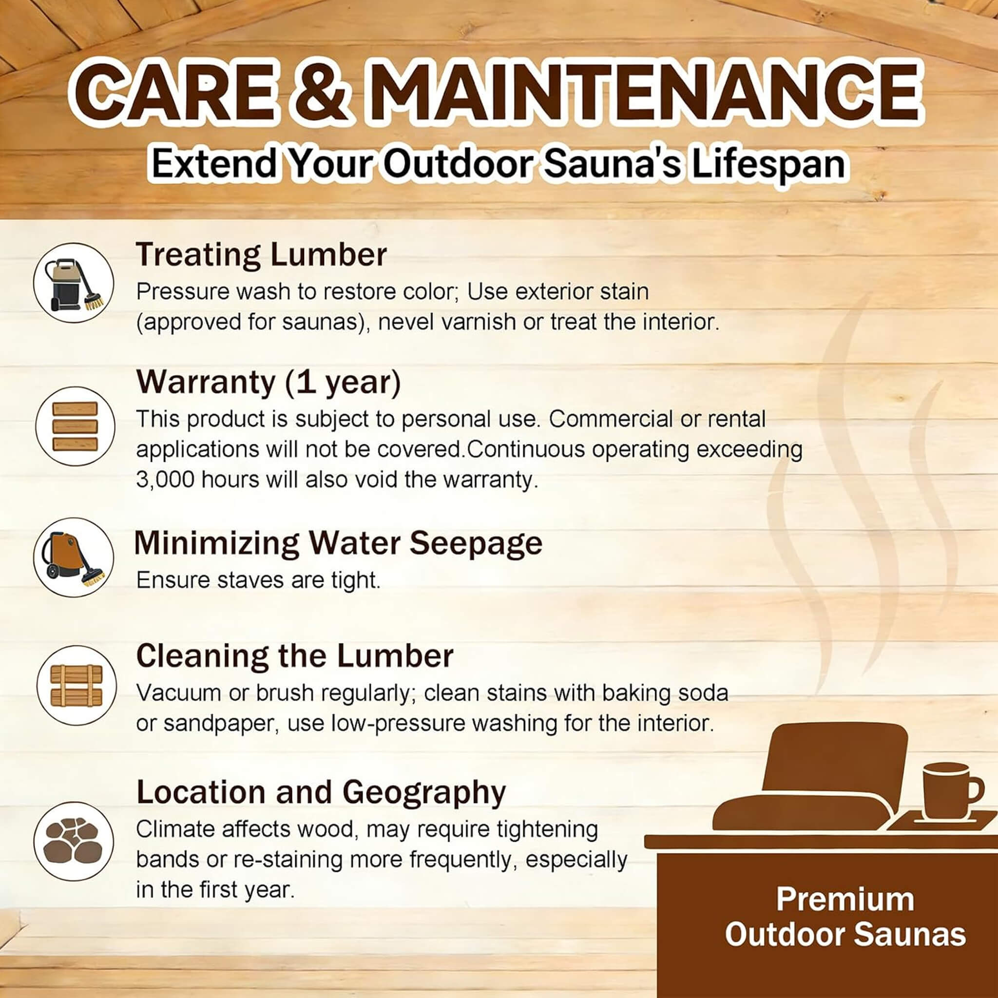 Thermora Barcelona Premium 78-Inch 4-Person Cedar Wood Outdoor Vertical Barrel Sauna With 6KW Heater, LED Lights And Stones (SAK74813)