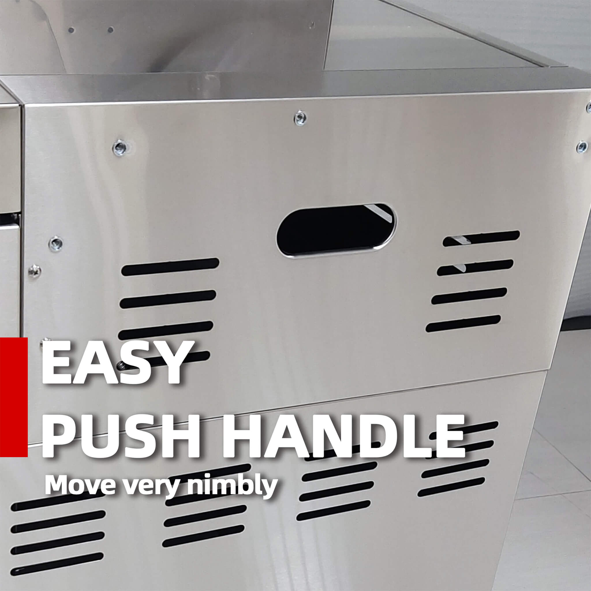 Castelle Flame Astoria 94-Inch 6-Burner 85K BTU Outdoor Kitchen Liquid Propane Grill Island With Wine Cooler, Rotisserie, Cabinets, And Granite Countertops (SAK68014)