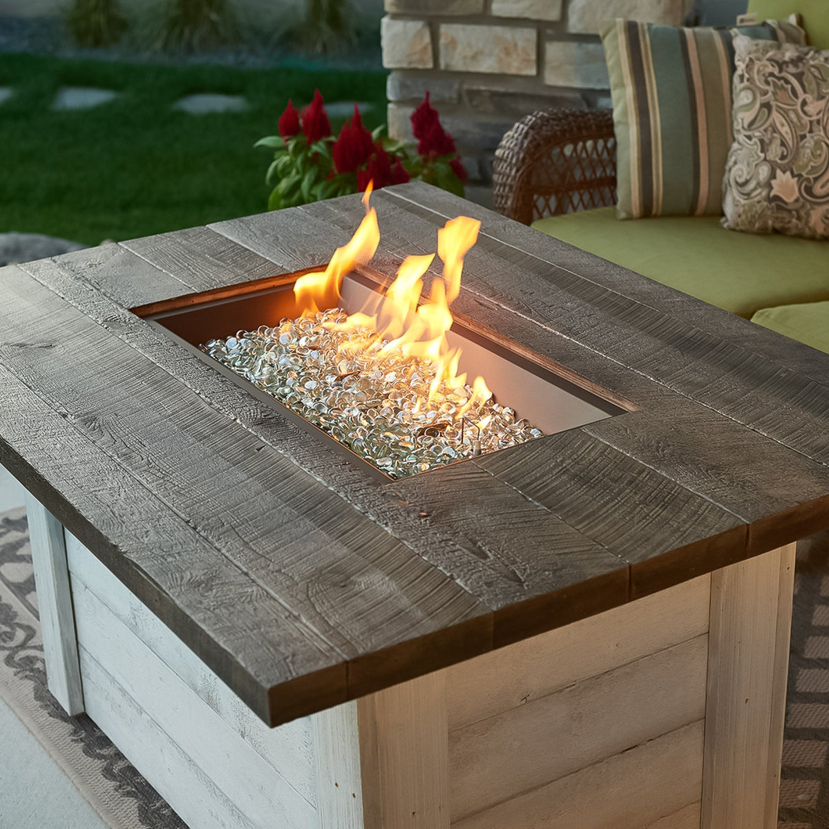 Alcott Rectangular Gas Fire Pit Table