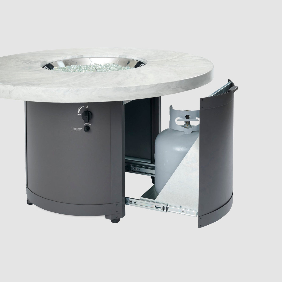 Beacon Round Gas Fire Pit Table