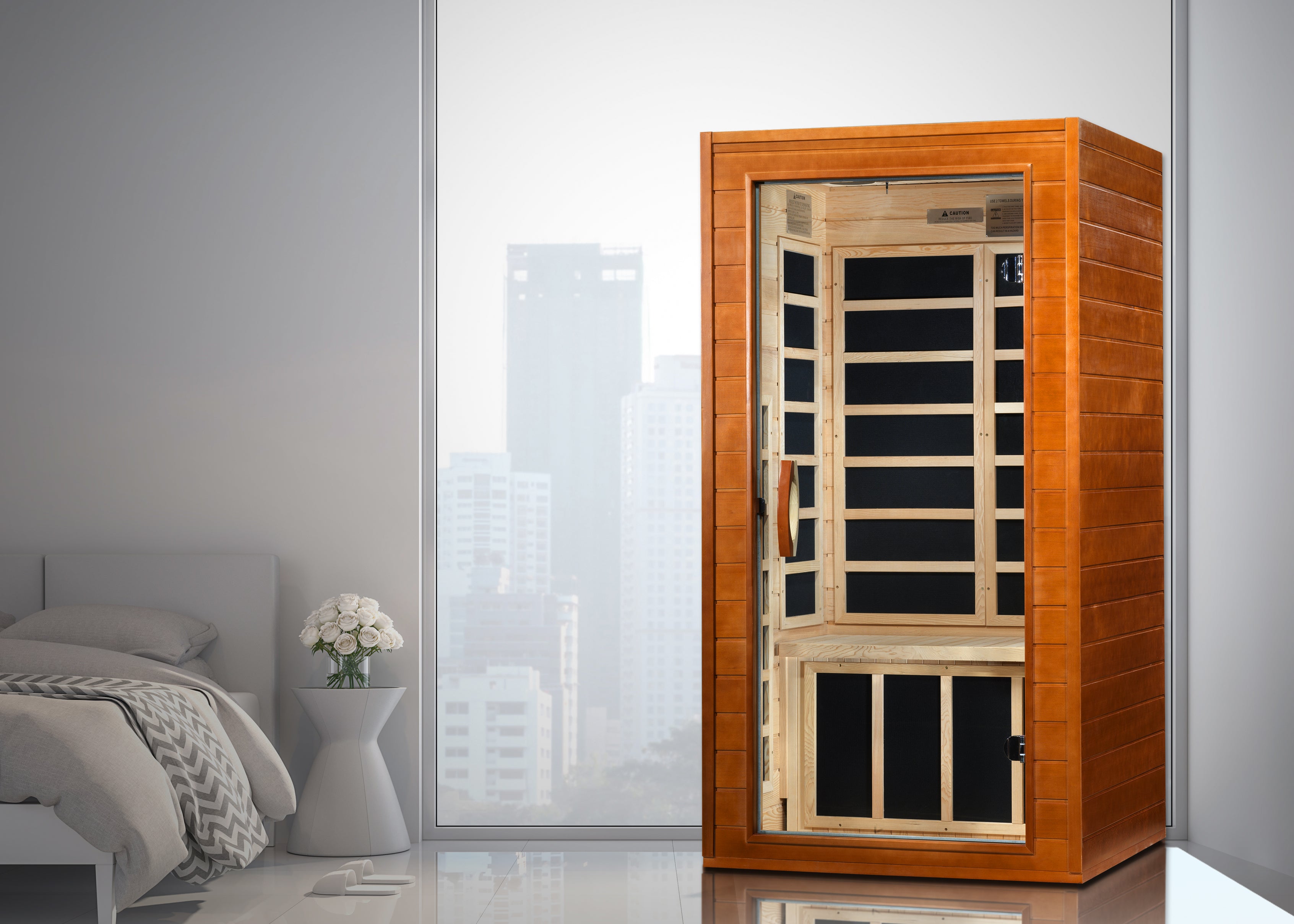 Dynamic Avila 1-2-Person Low EMF FAR Infrared Sauna (Canadian Hemlock)