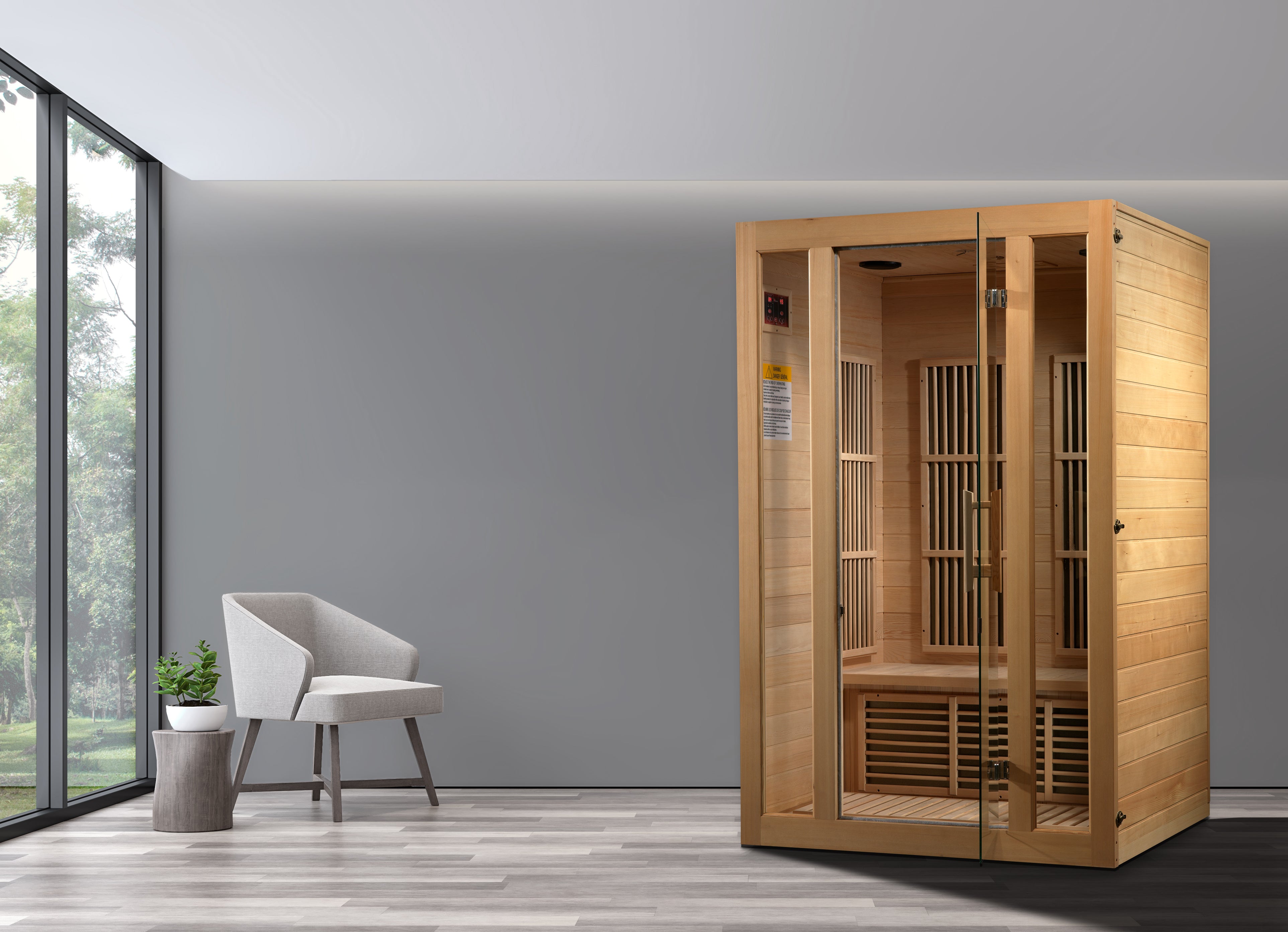 Maxxus Seattle 2-Person Low EMF (Between 5-10 MG) FAR Infrared Sauna (Canadian Hemlock)