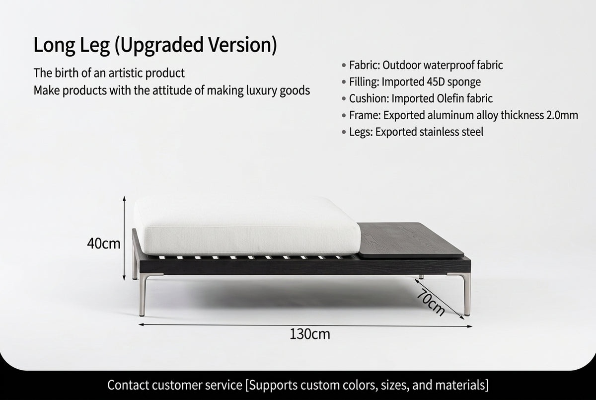 Outdoor Rattan Garden Sofa – Modern Aluminum Frame with Removable Cushions