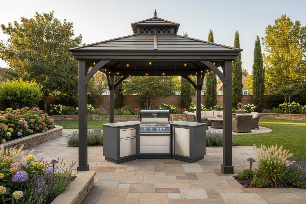 Patio Outdoor Kitchen Grill - Patio Elegance OASIS™ 200 with Built-in 700 Series 32" Gas Grill