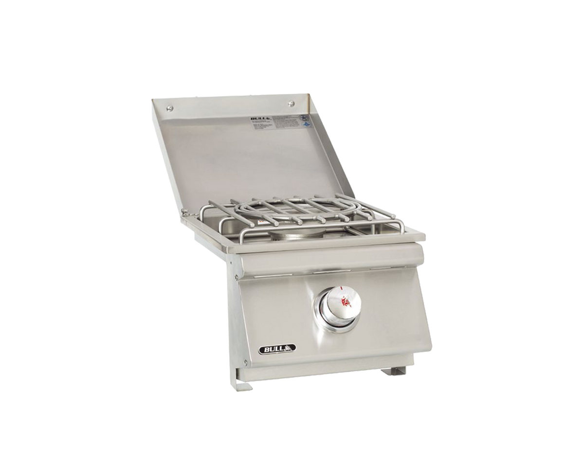Bull Slide-In Pro Gas Side Burner with Stainless Steel Lid