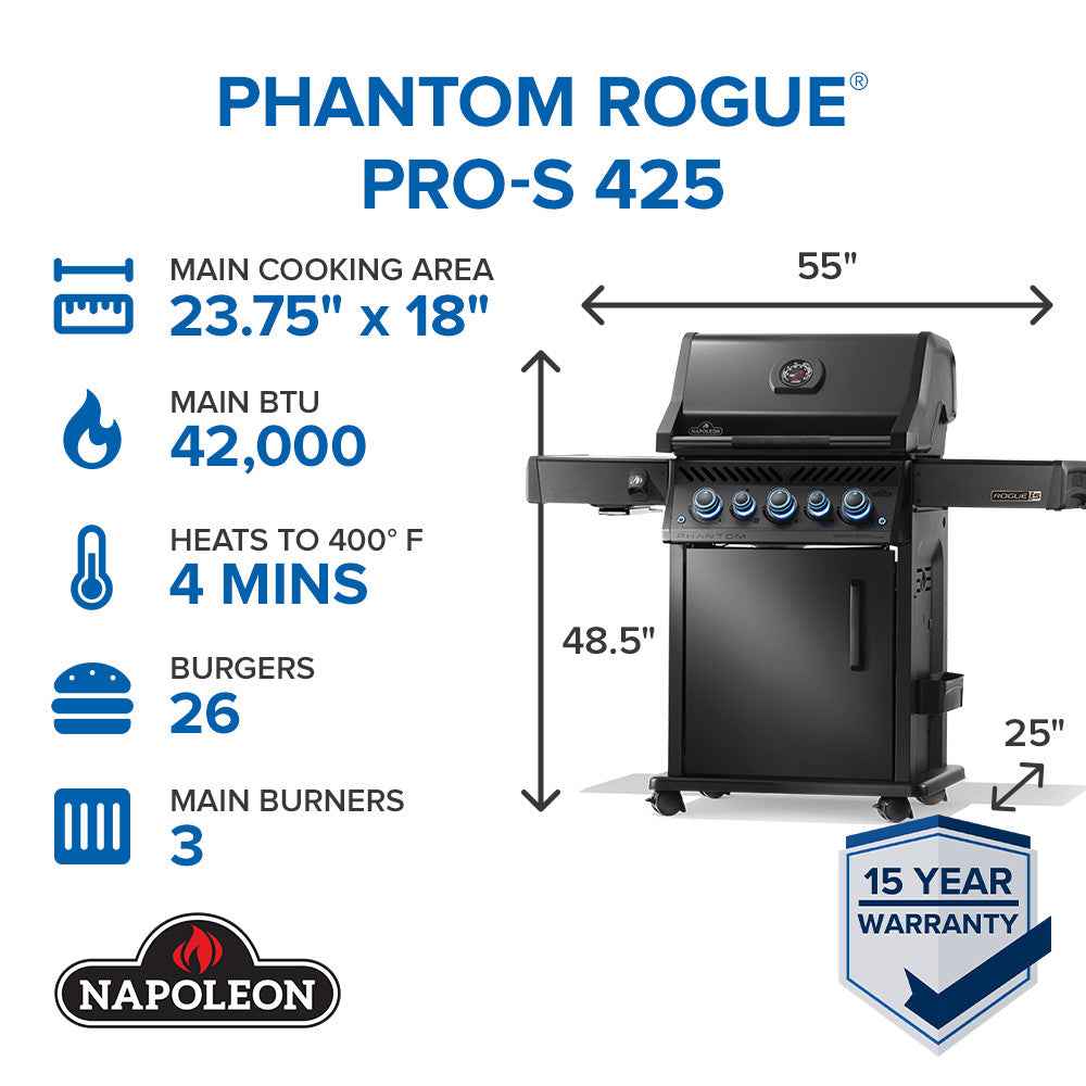 Napoleon Phantom Rogue PRO‑S 425 RSIB with Infrared Side and Rear Burners