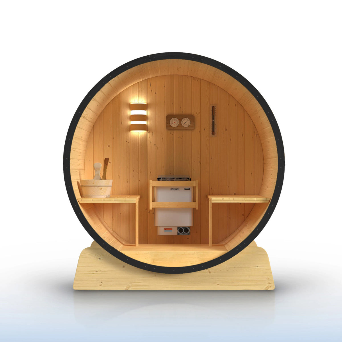 Celasia White Finland Pine Barrel Sauna - 3-4 Person