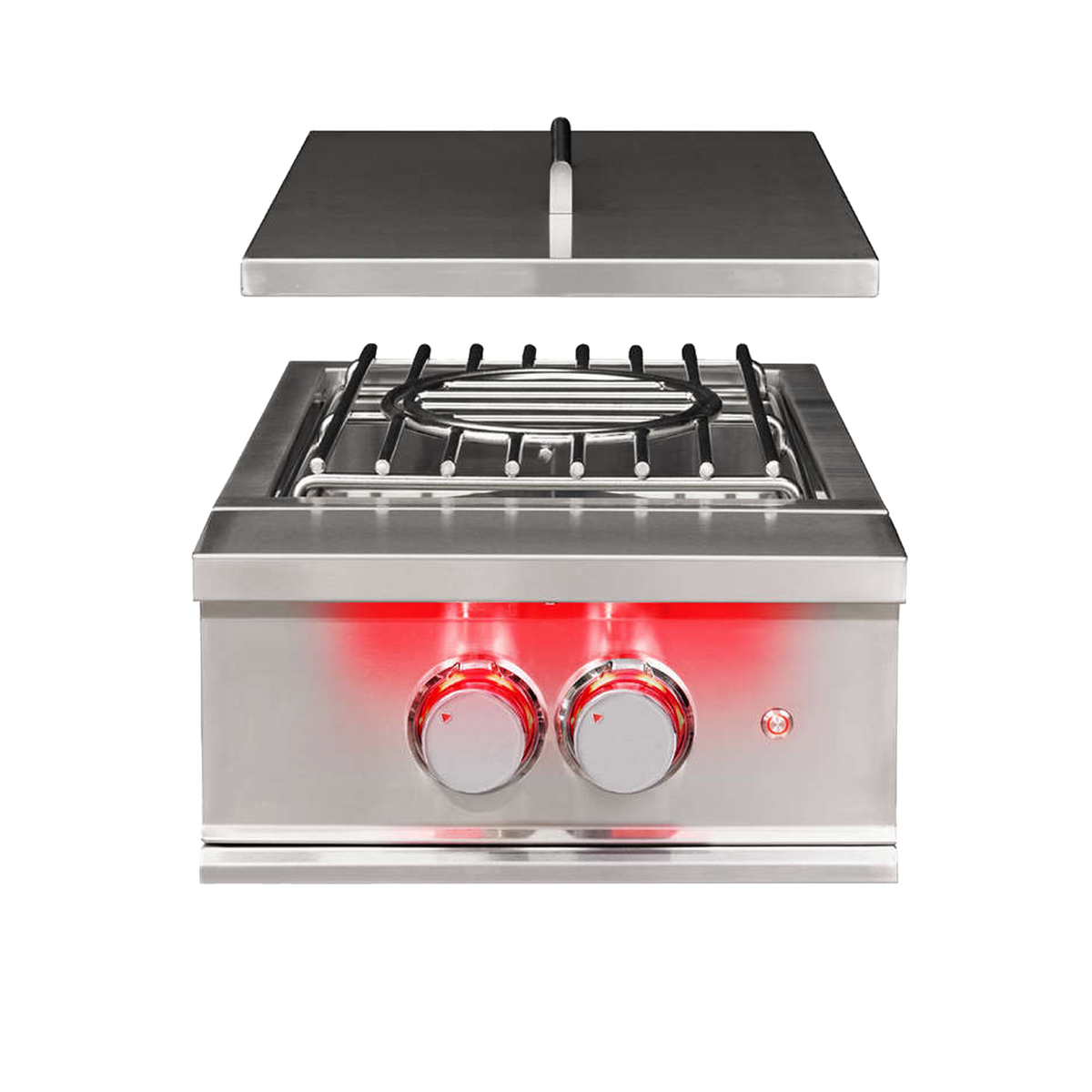 TrueFlame Built-In Gas Power Burner with Wok Grate & Removable Lid