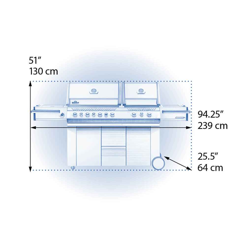 Napoleon PRO 825 RSBI with Power Side Burner and Infrared Features