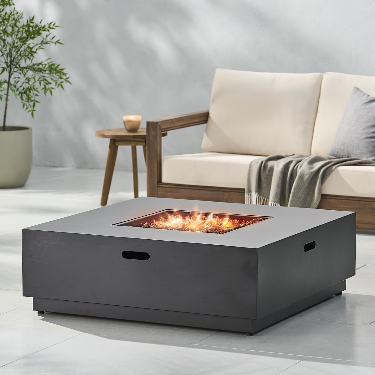 39" Square Iron Fire Pit - 50,000 BTU