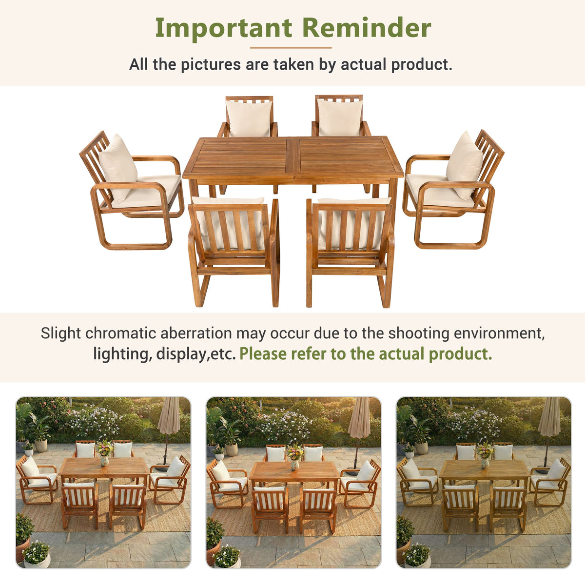 7 Pieces Patio Dining Set