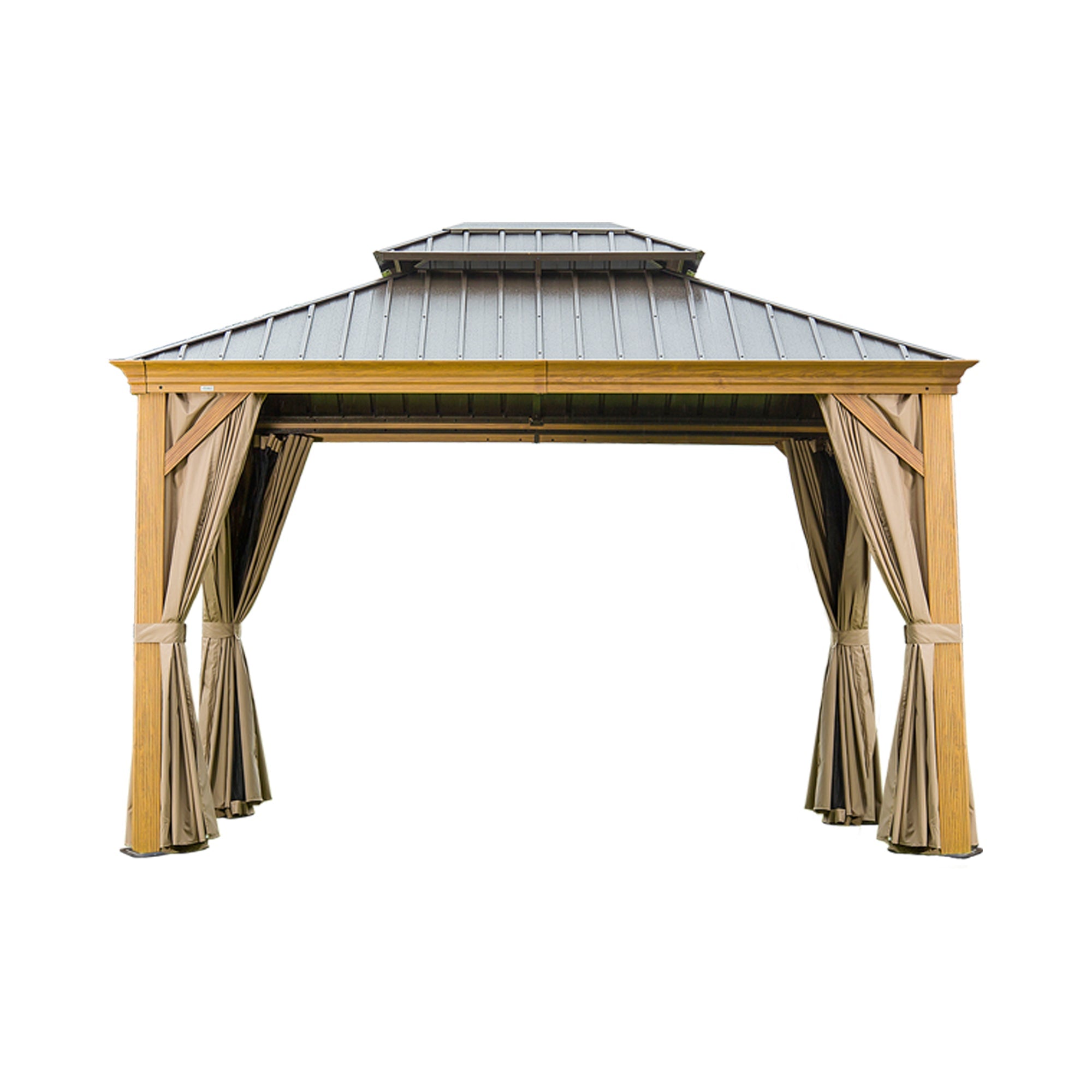 10' X 14' Hardtop Gazebo Outdoor Metal Gazebo Canopy
