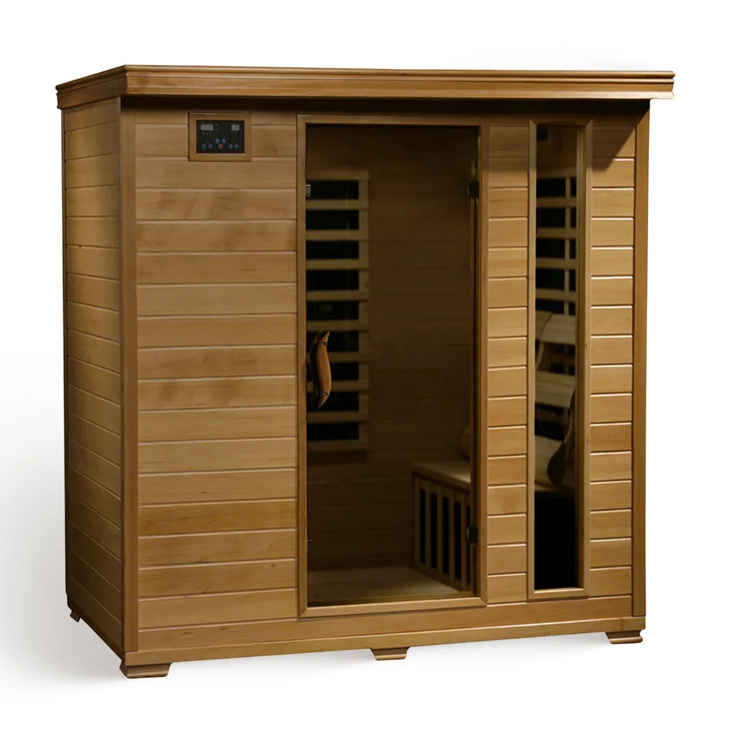 Monticello 4-Person Hemlock Infrared Sauna with 9 Carbon Heaters