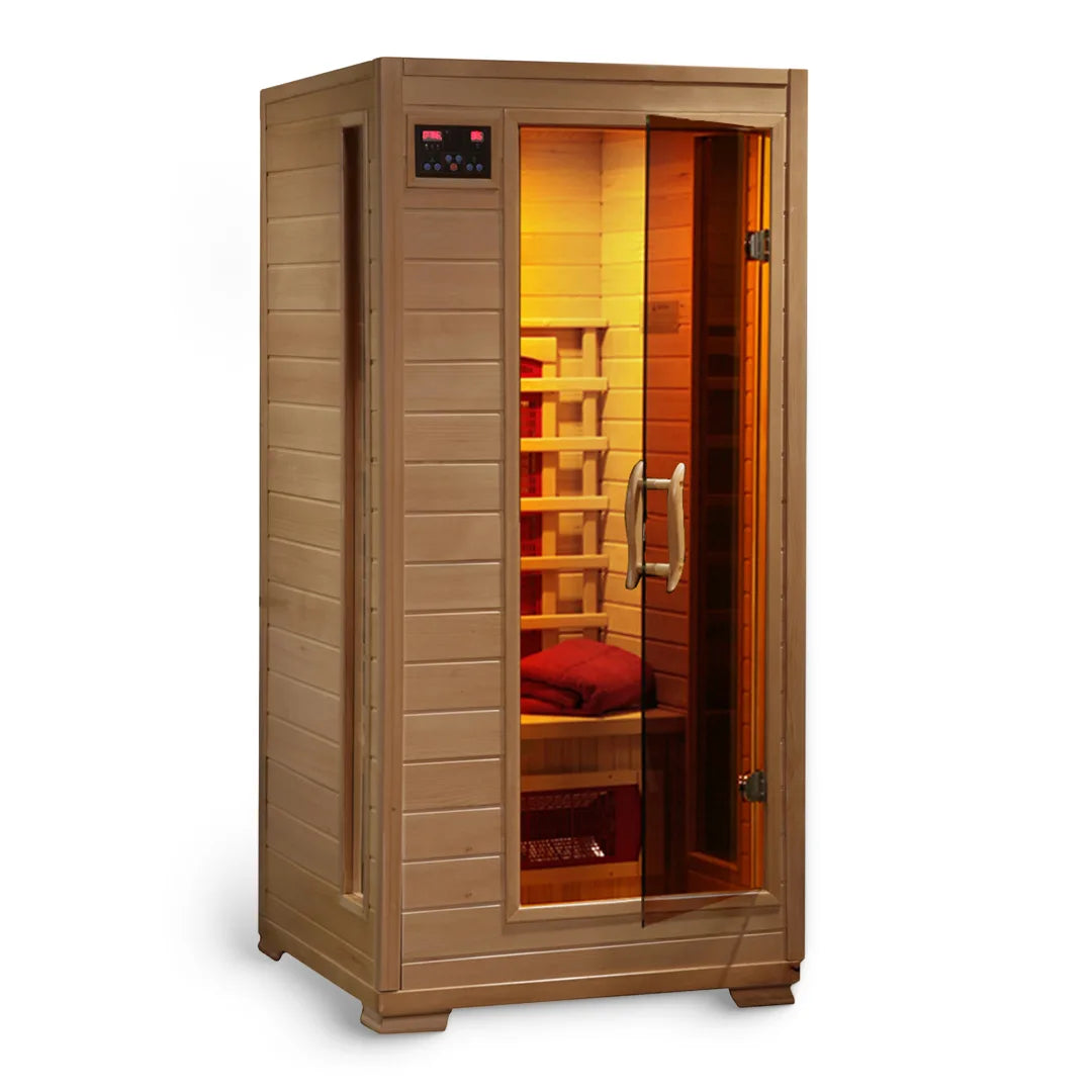 Buena Vista 1-2 Person Hemlock Infrared Sauna with 4 Carbon Heaters