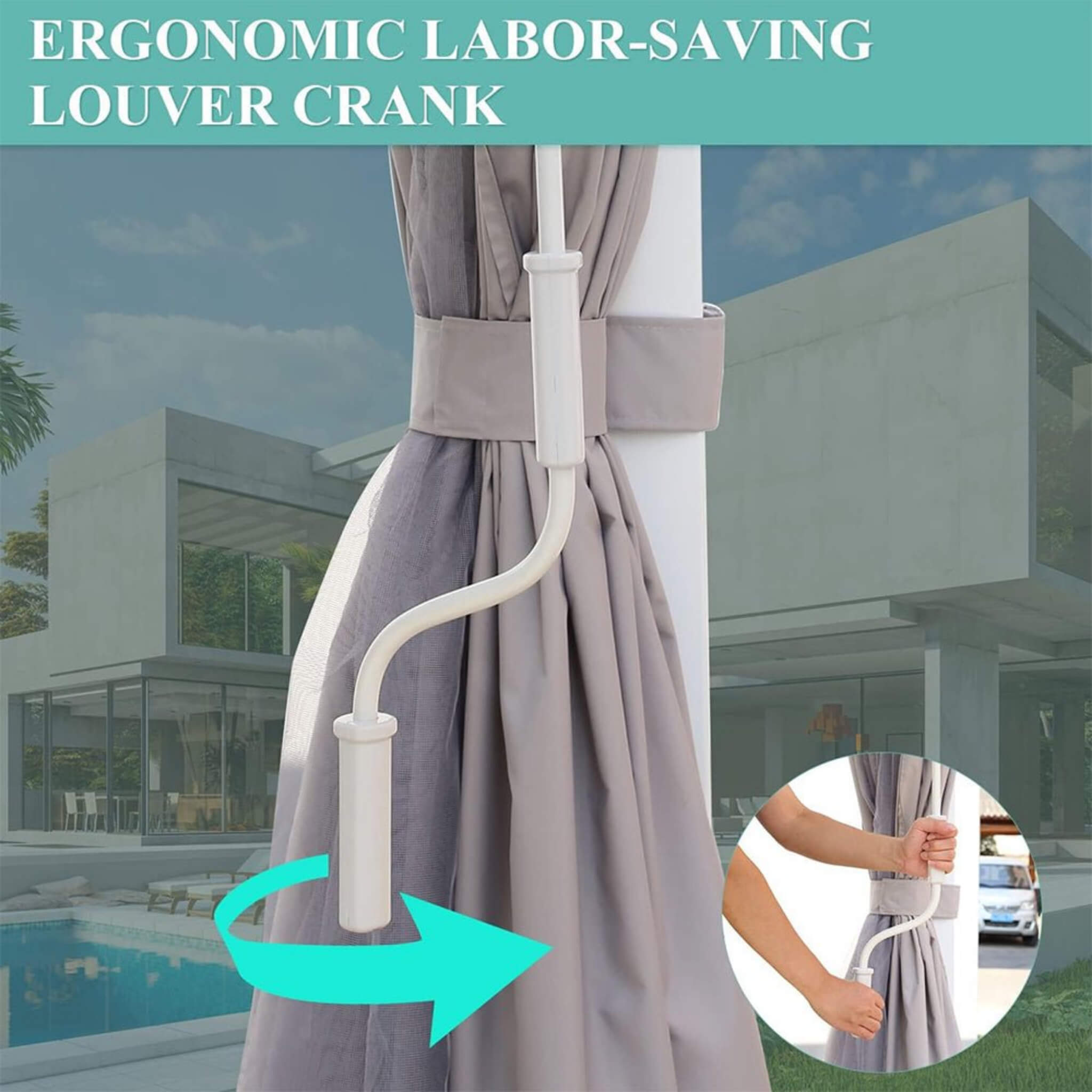 Alora Outdoor Hardtop Louvered Pergola With Adjustable Aluminum Rainproof Roof 12'x20' (SAK18625)