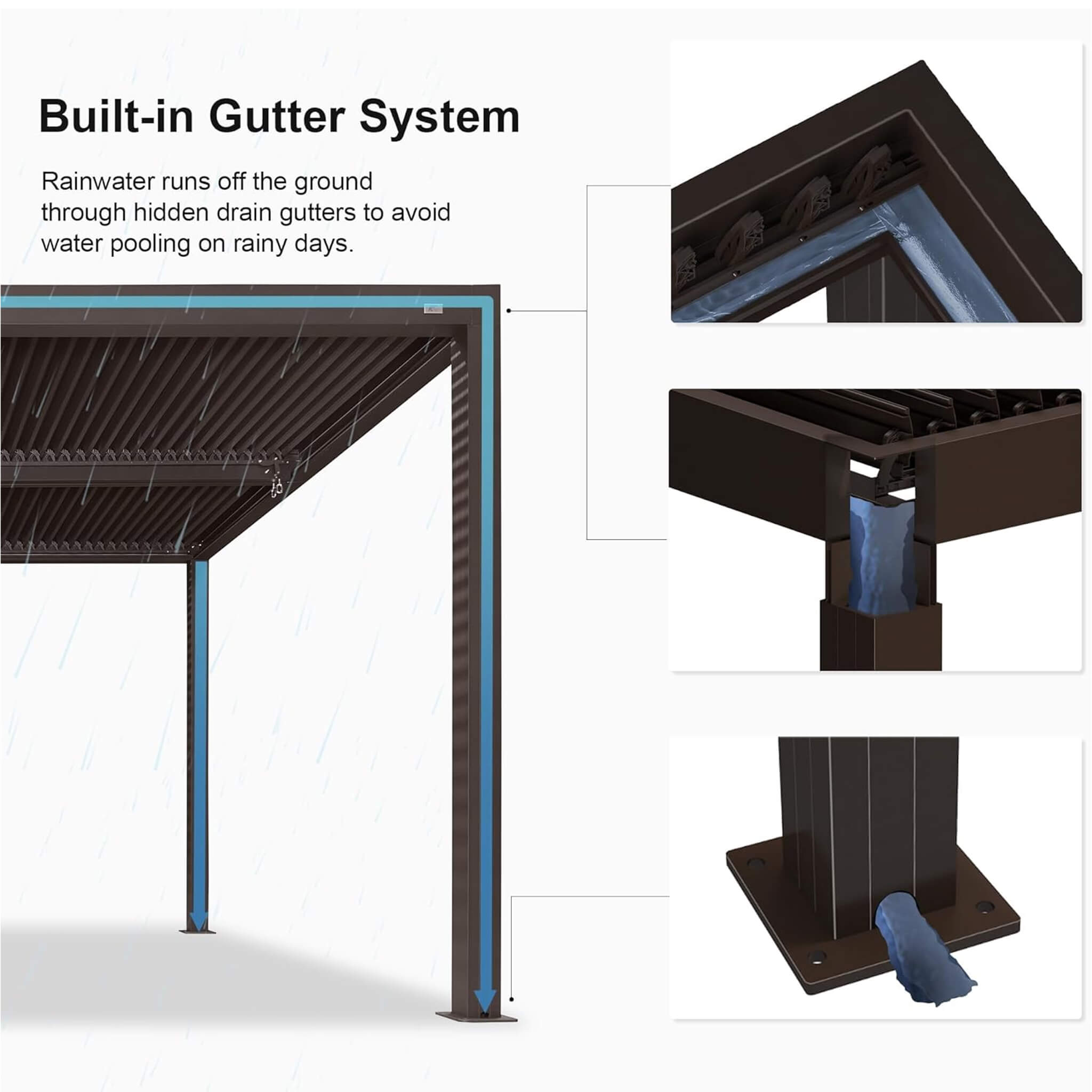 Alora Aluminum Louvered Patio Pergola