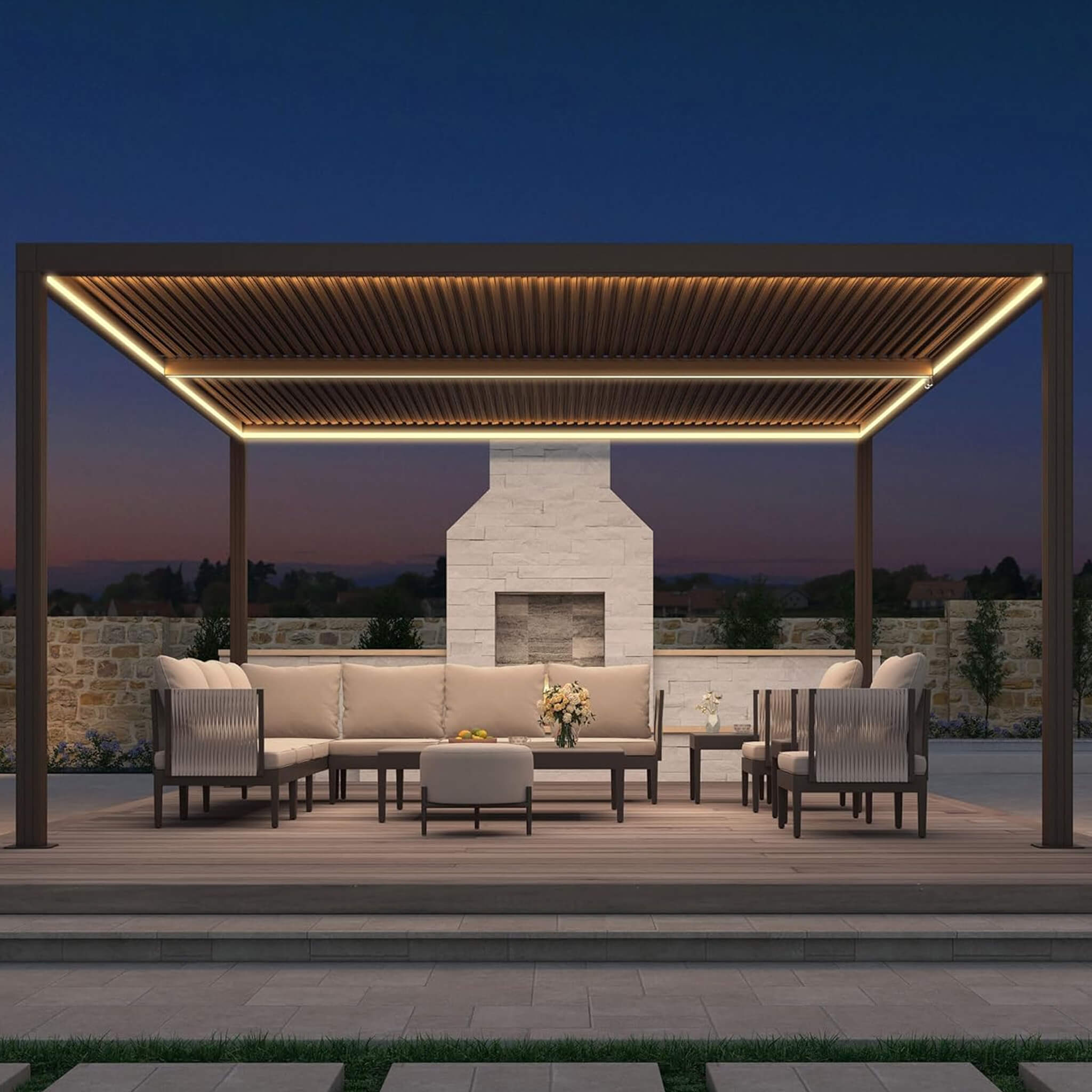 Alora Aluminum Louvered Patio Pergola
