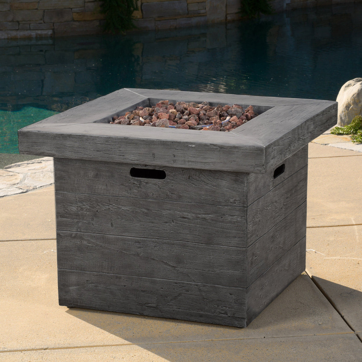 Anchorage 32" Wood Square MGO Fire Pit