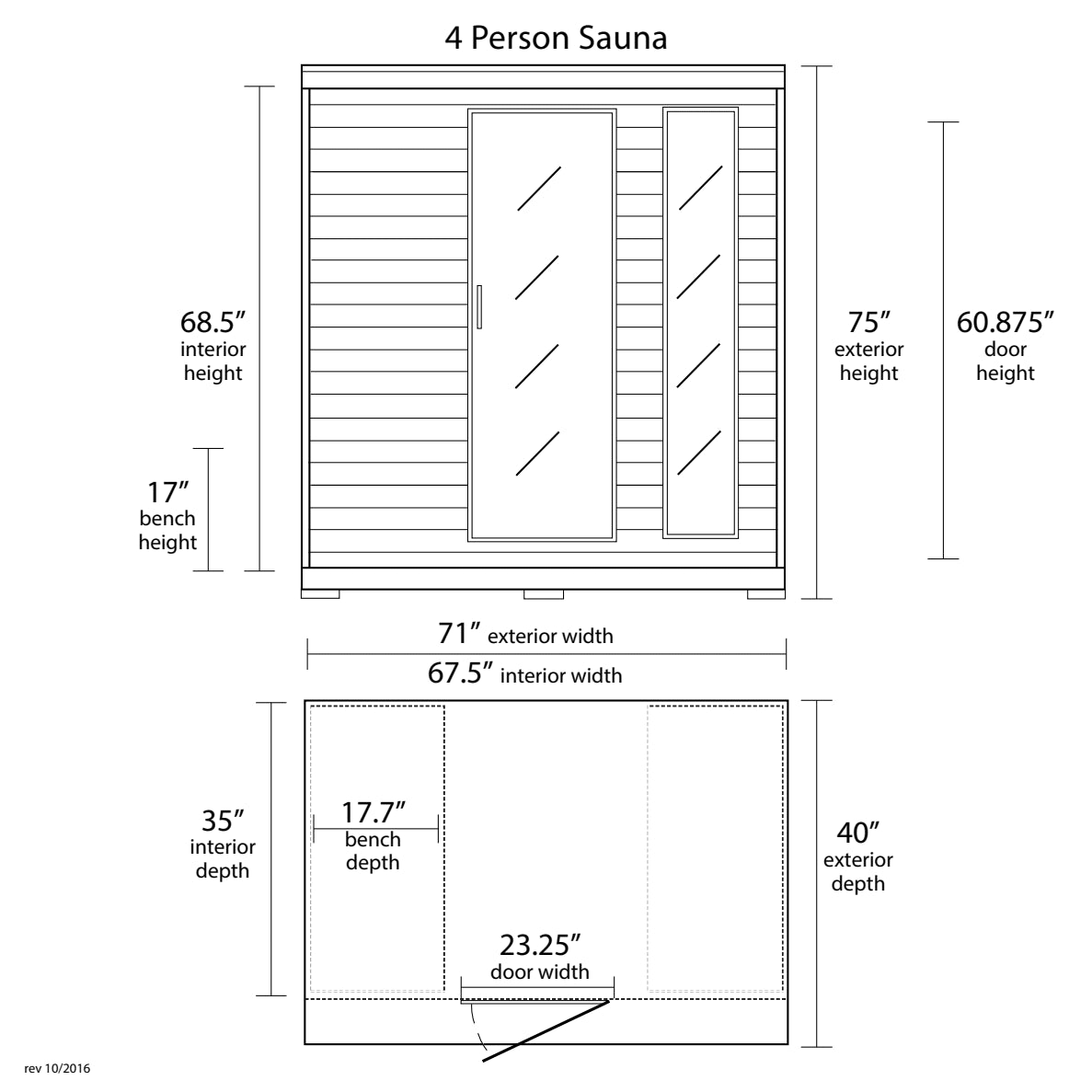 Klondike 4-Person Cedar Infrared Sauna with 9 Heaters