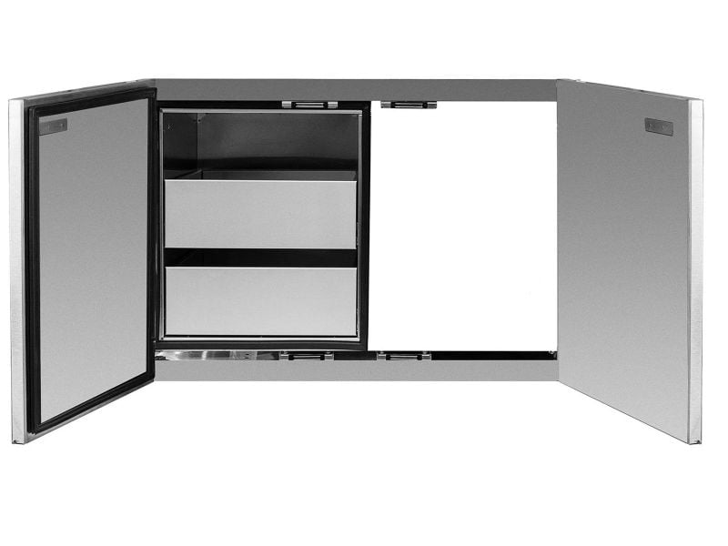 Summerset 36-Inch Stainless Steel 2-Drawer Dry Storage Pantry & Access Door Combo with Hidden Hinge