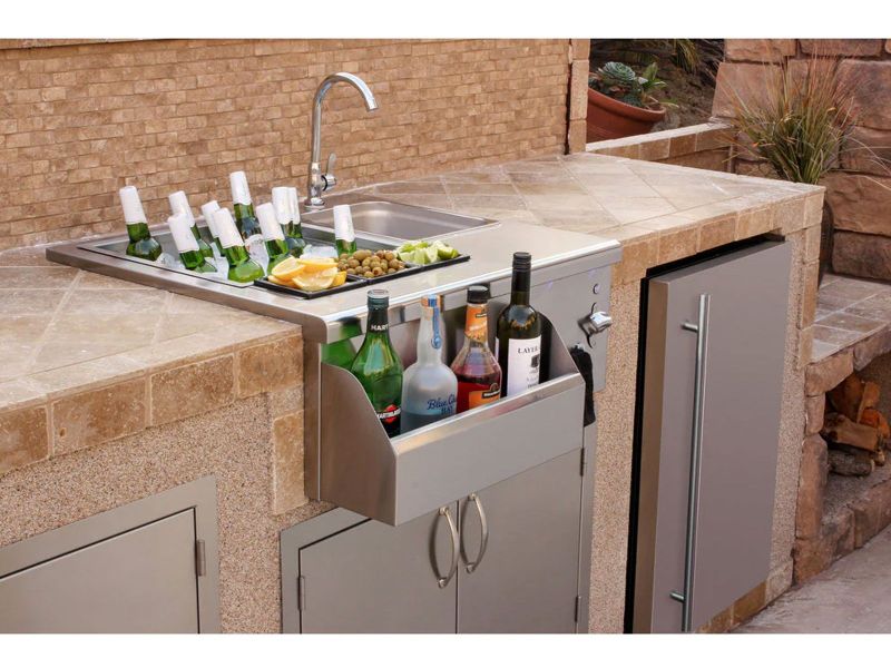 Summerset 30-Inch Beverage & Prep Station with LED Lights