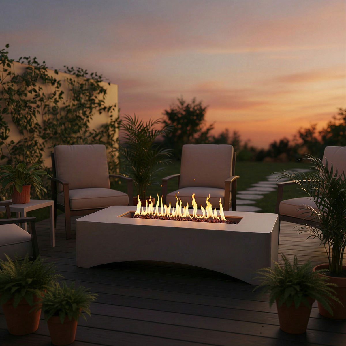 56" Propane Fire Pit Table