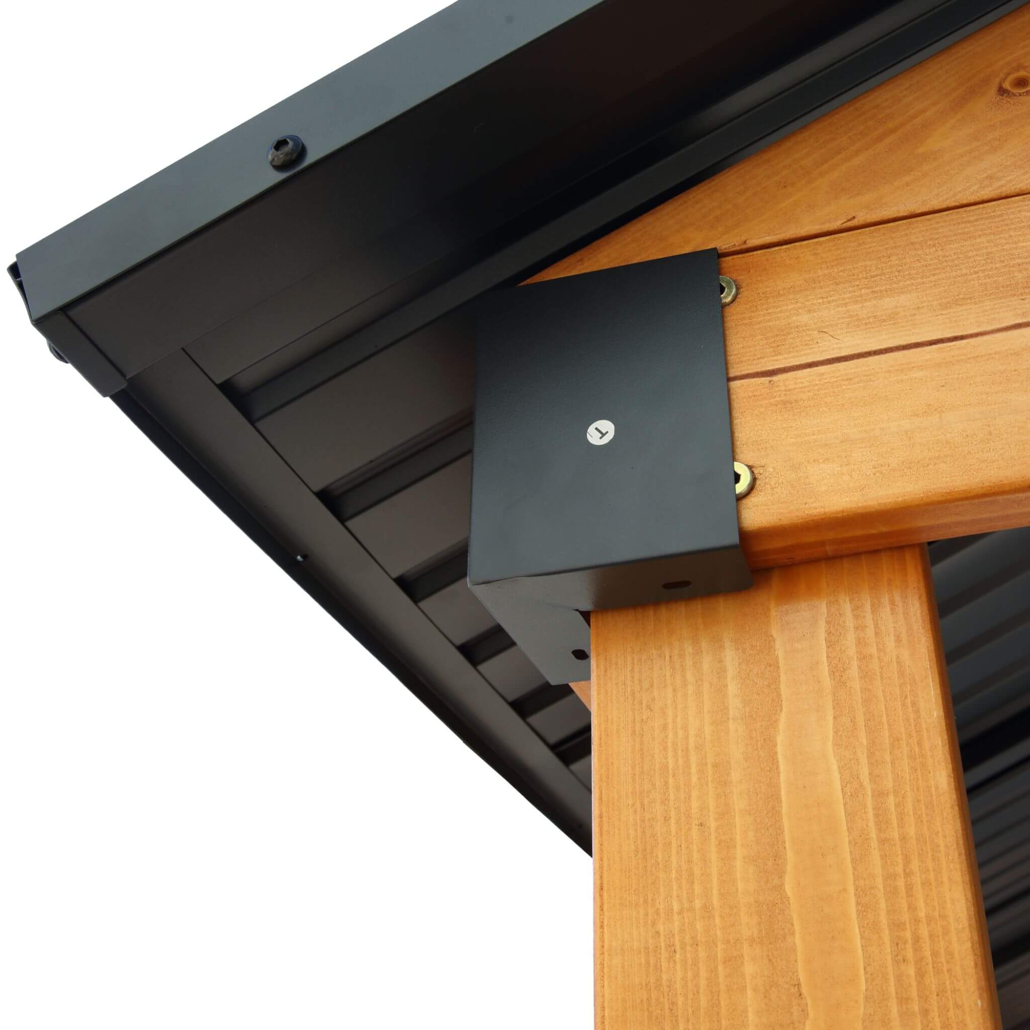 [09X11FT] Alora Heavy-Duty All-Weather Hardtop Wooden Carport Gazebo With Galvanized Steel Roof (SAK39187)