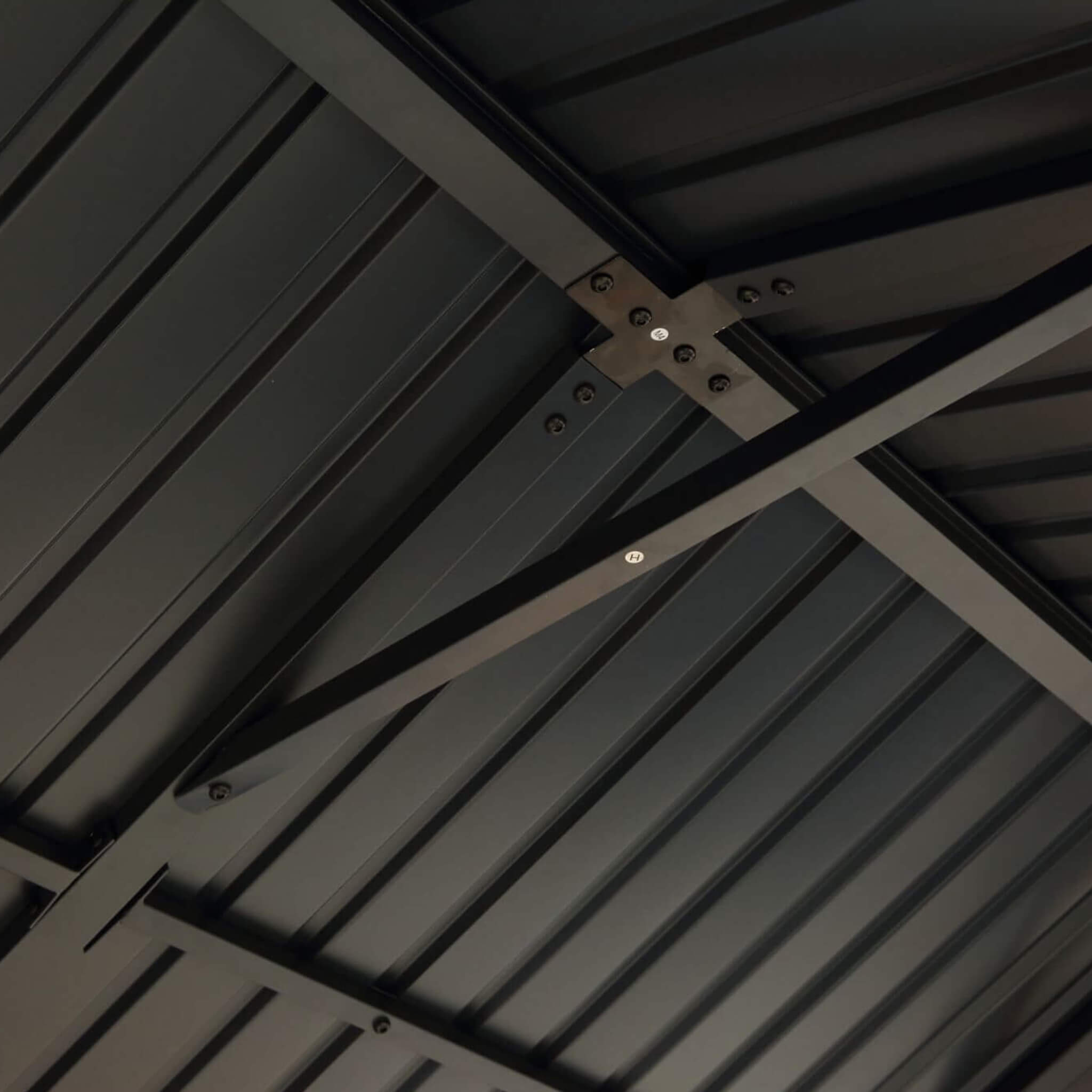 [09X11FT] Alora Heavy-Duty All-Weather Hardtop Wooden Carport Gazebo With Galvanized Steel Roof (SAK39187)