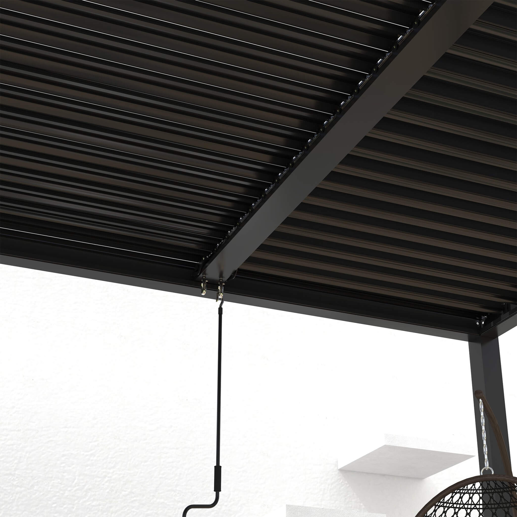 Alora Premium Powder-Coated Aluminum Pergola With Adjustable Louvers 10'x19' (SAK78345)