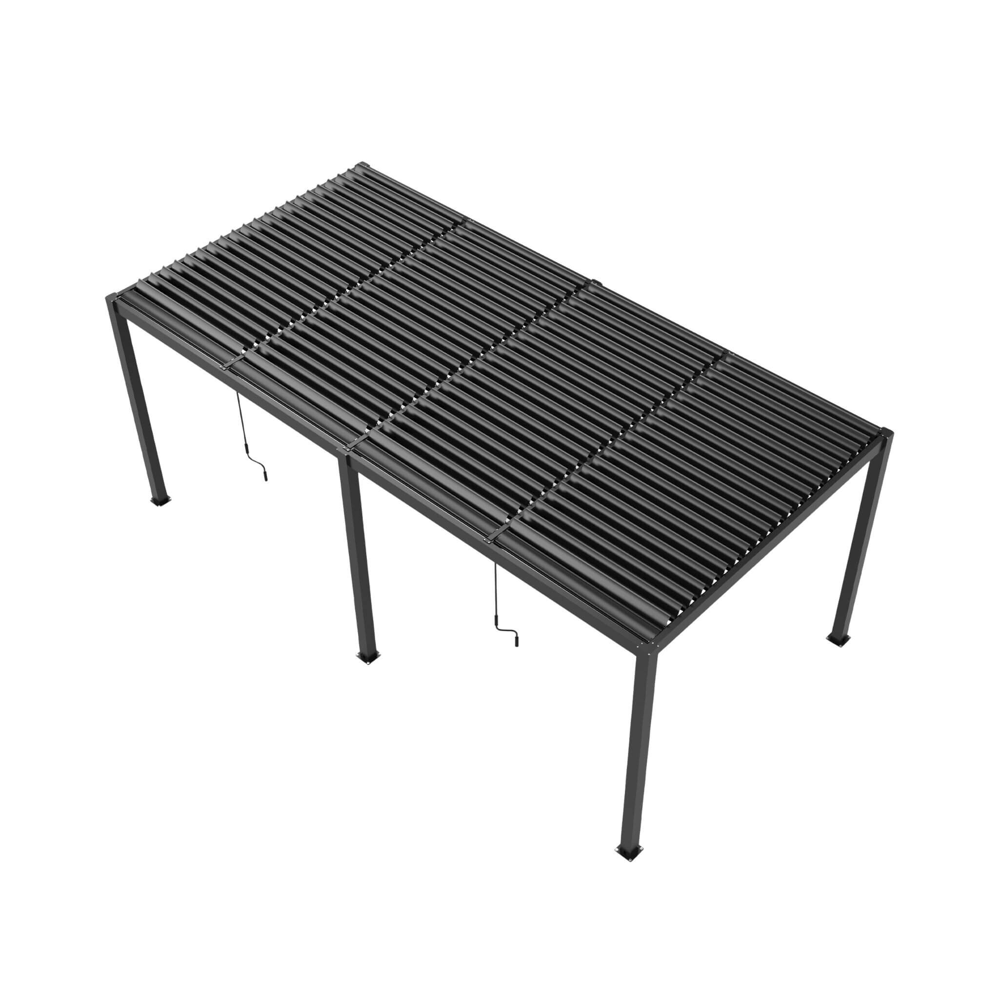 Alora Premium Powder-Coated Aluminum Pergola With Adjustable Louvers 10'x19' (SAK78345)