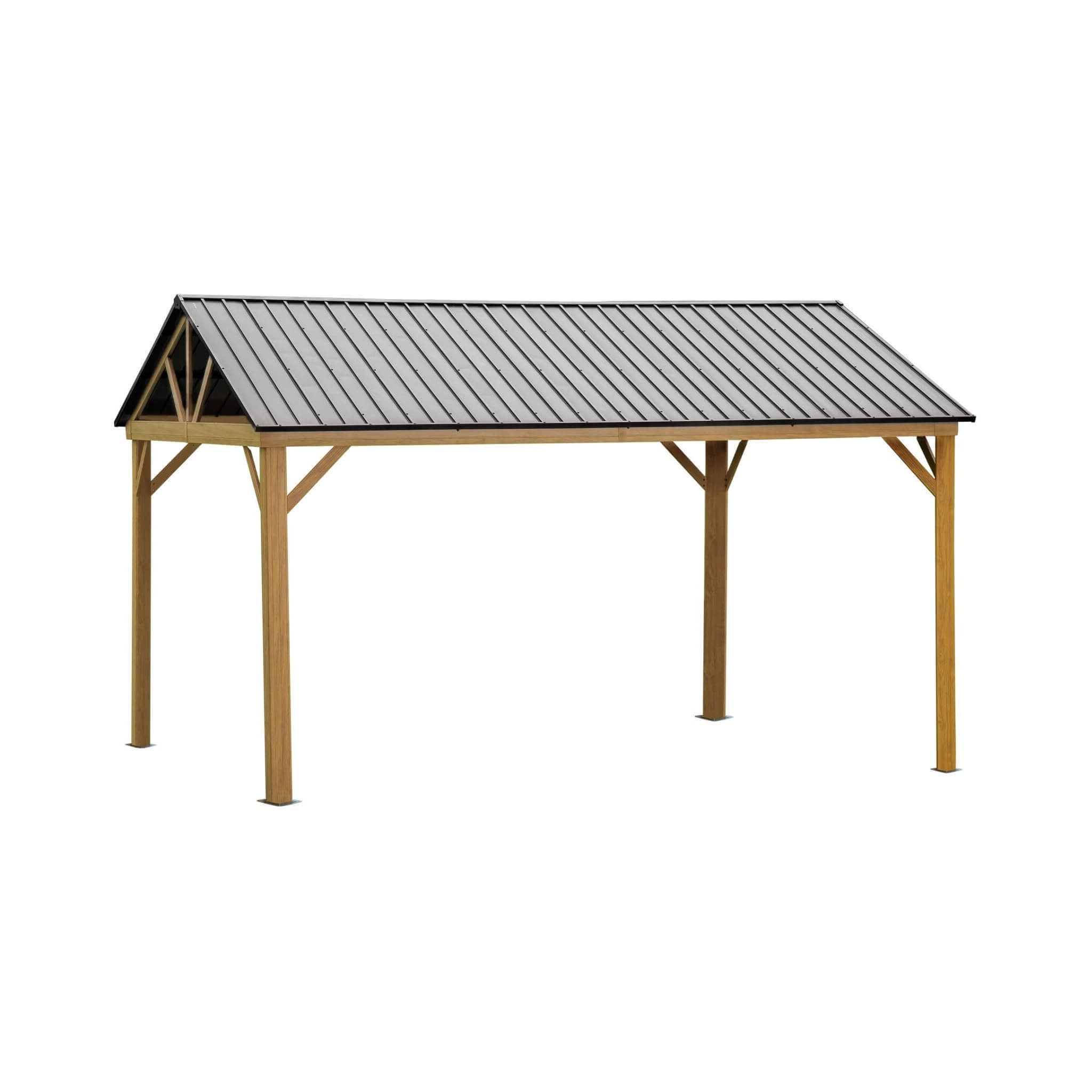 Alora Hardtop All-Weather Outdoor Gazebo With Galvanized Steel Roof 12'x14' (SAK83261)