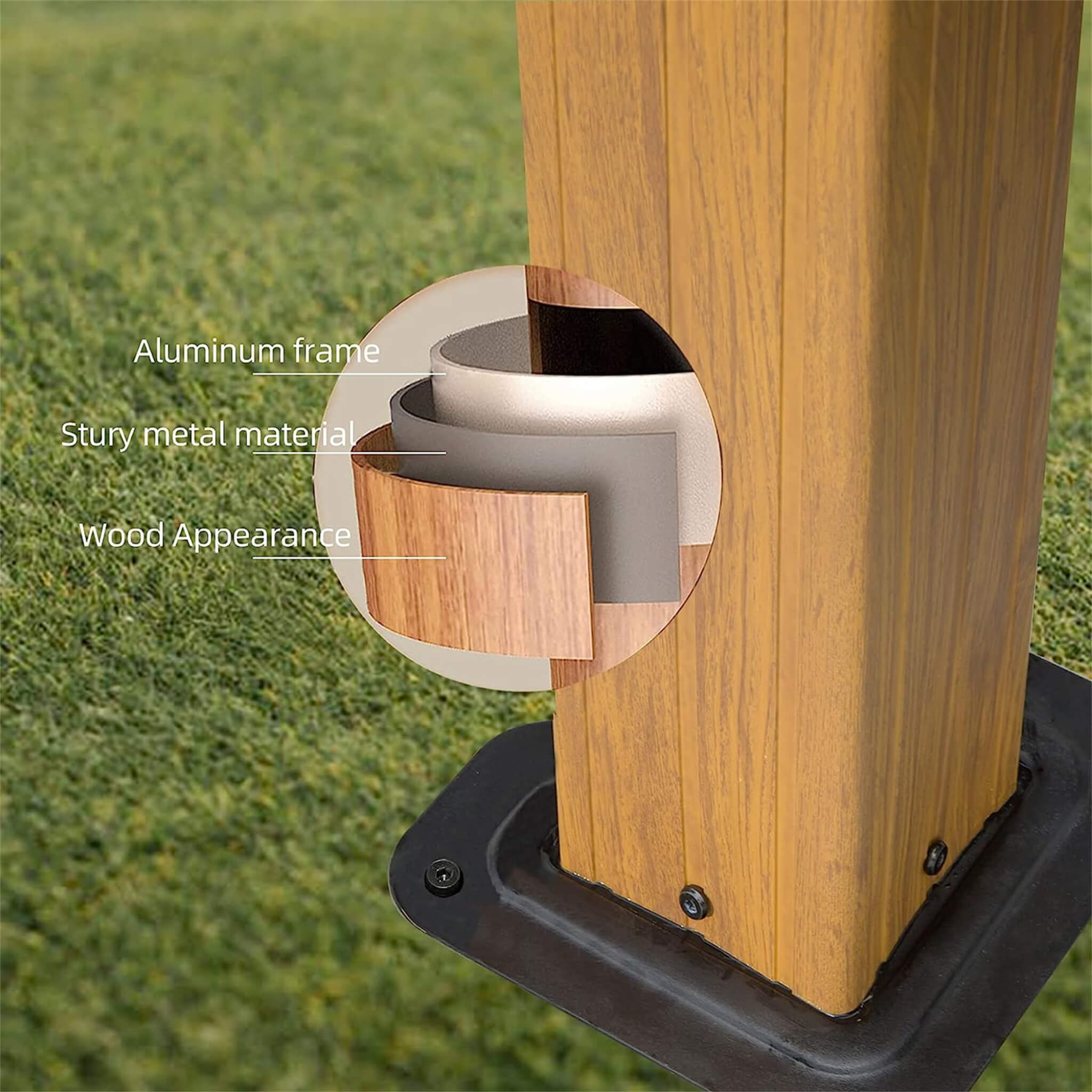 Alora Hardtop All-Weather Outdoor Gazebo With Galvanized Steel Roof 12'x14' (SAK83261)