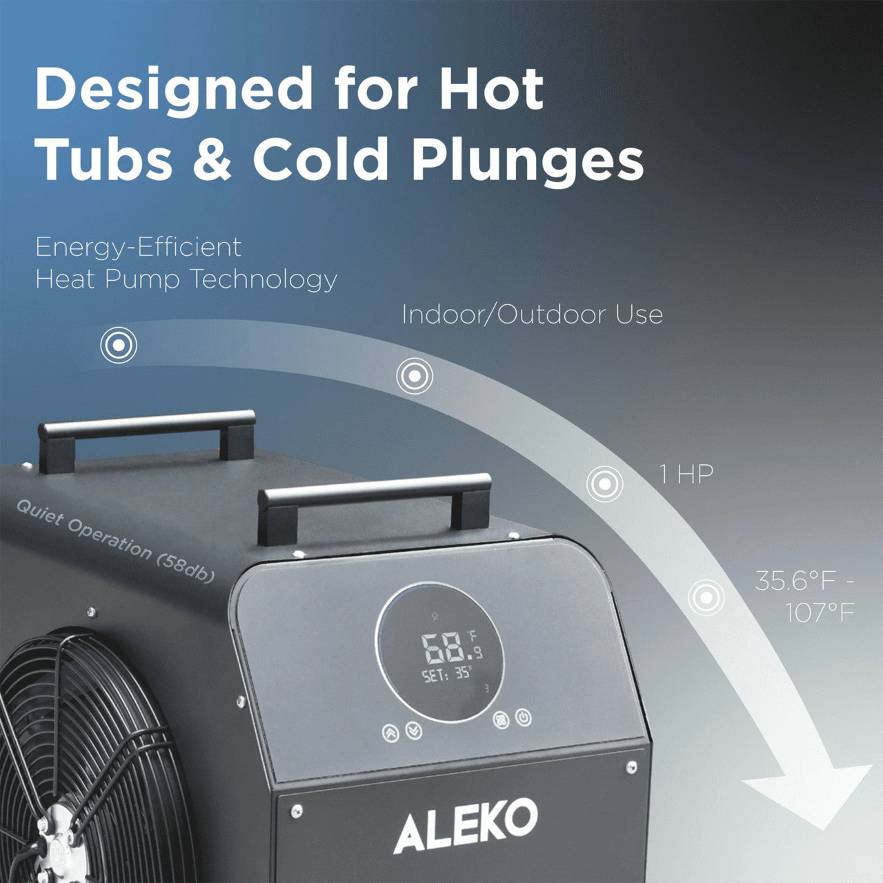 Lumina Cold Plunge Dual Chiller and Heater – 1 HP