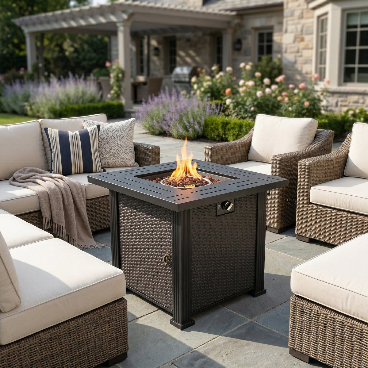 28" Propane Gas Fire Pit Table