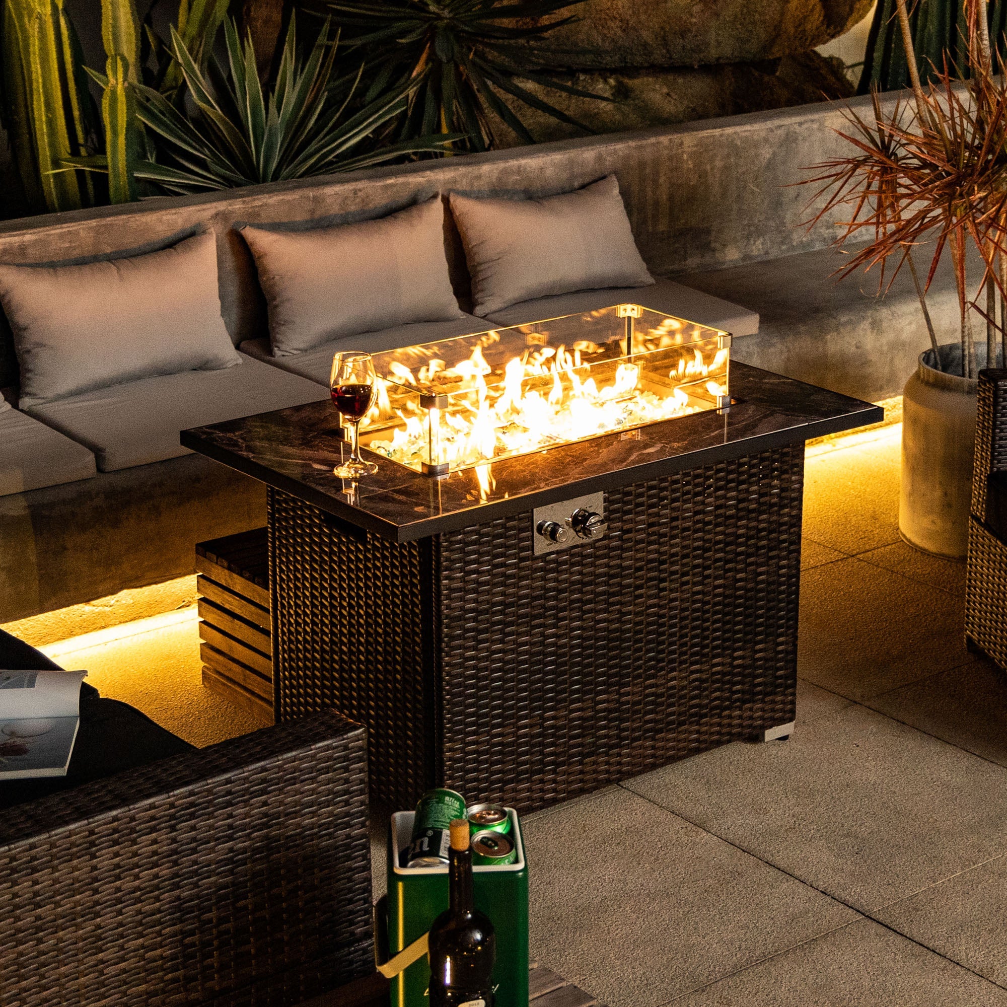 44" Propane Gas Fire Pit Table