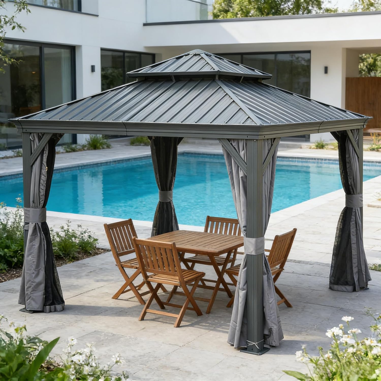 13x13FT Hardtop Outdoor Gazebo