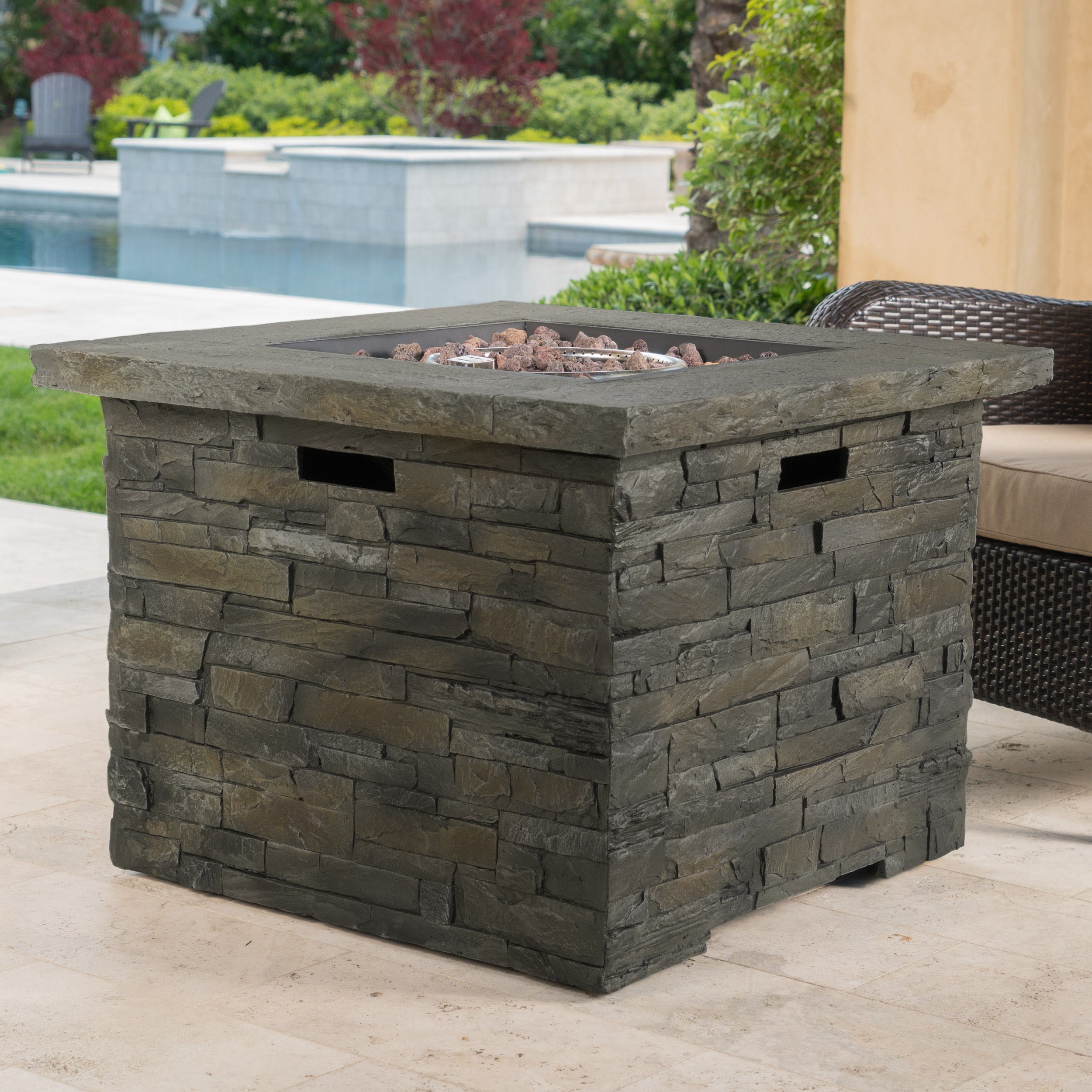 33" Square MGO Fire Pit - 40000 BTU