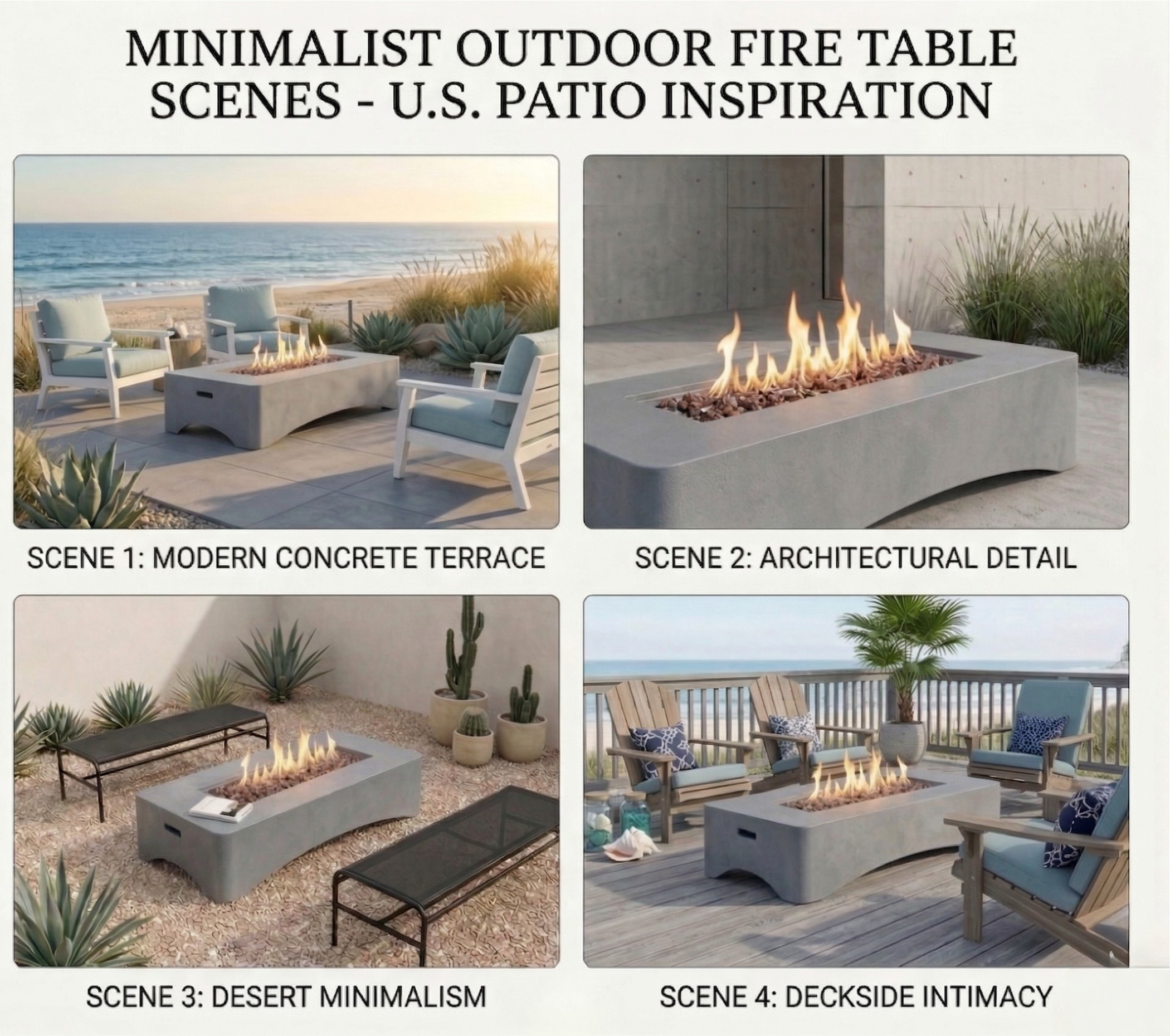 56" Propane Fire Pit Table