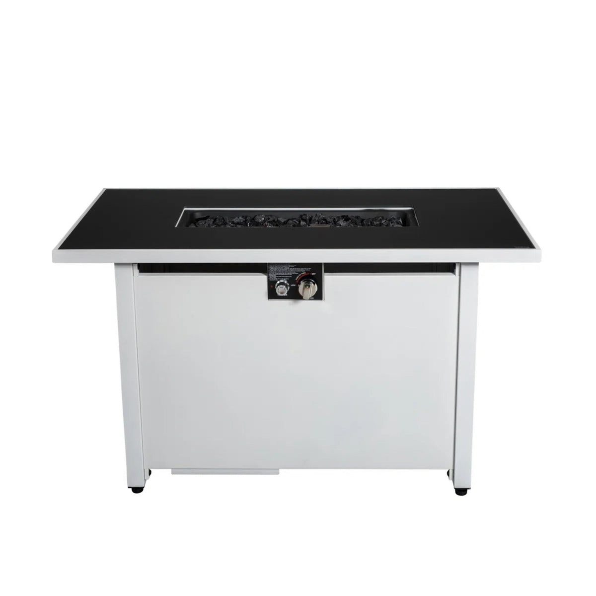 43" Metal Rectangular Fire Pit – Outdoor Patio Heating Table
