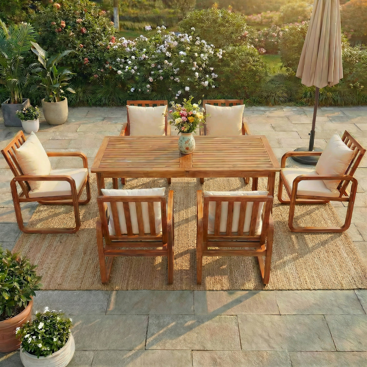 7 Pieces Patio Dining Set