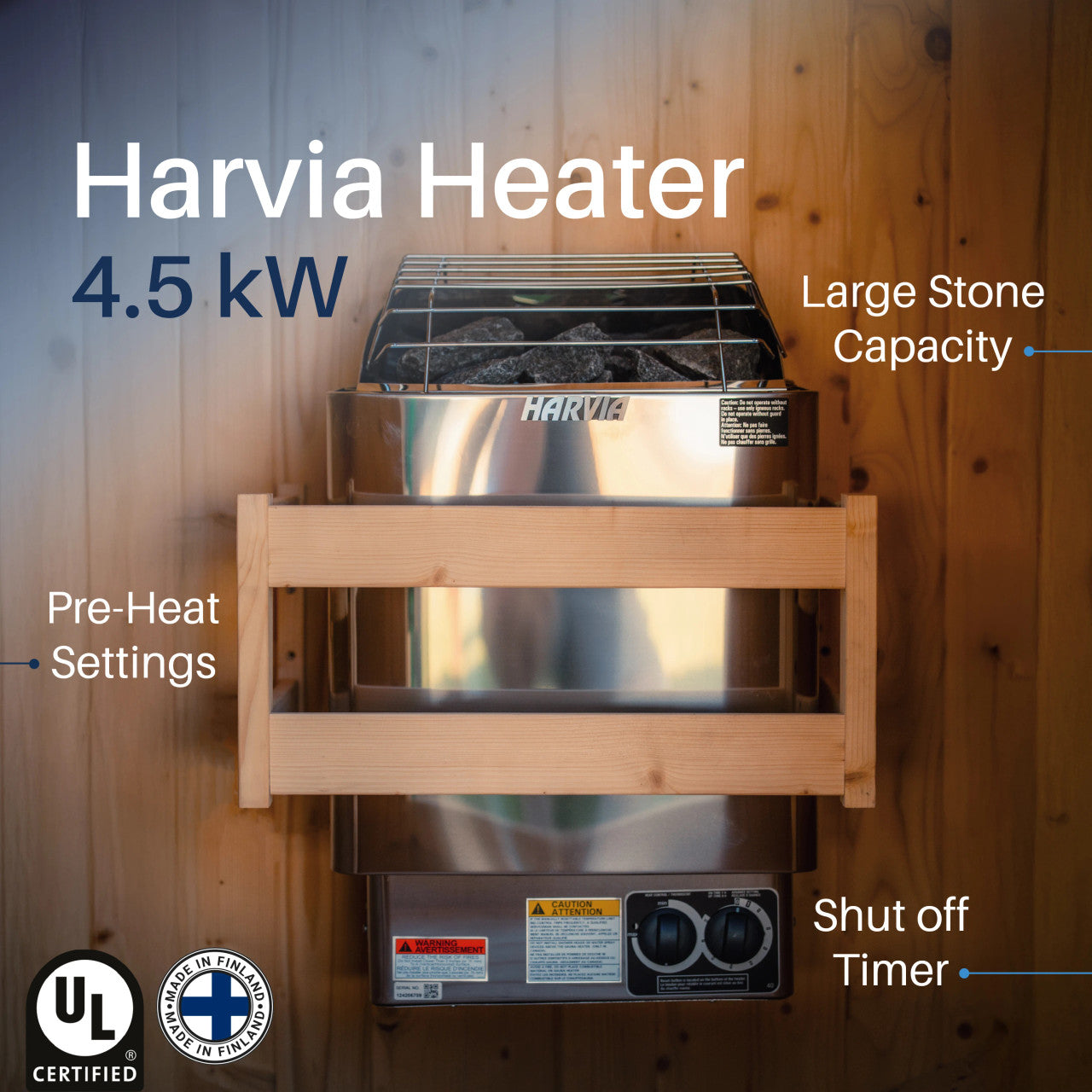 Liatris Rustic Cedar Barrel Sauna with Front Porch Canopy - 5-6 Person