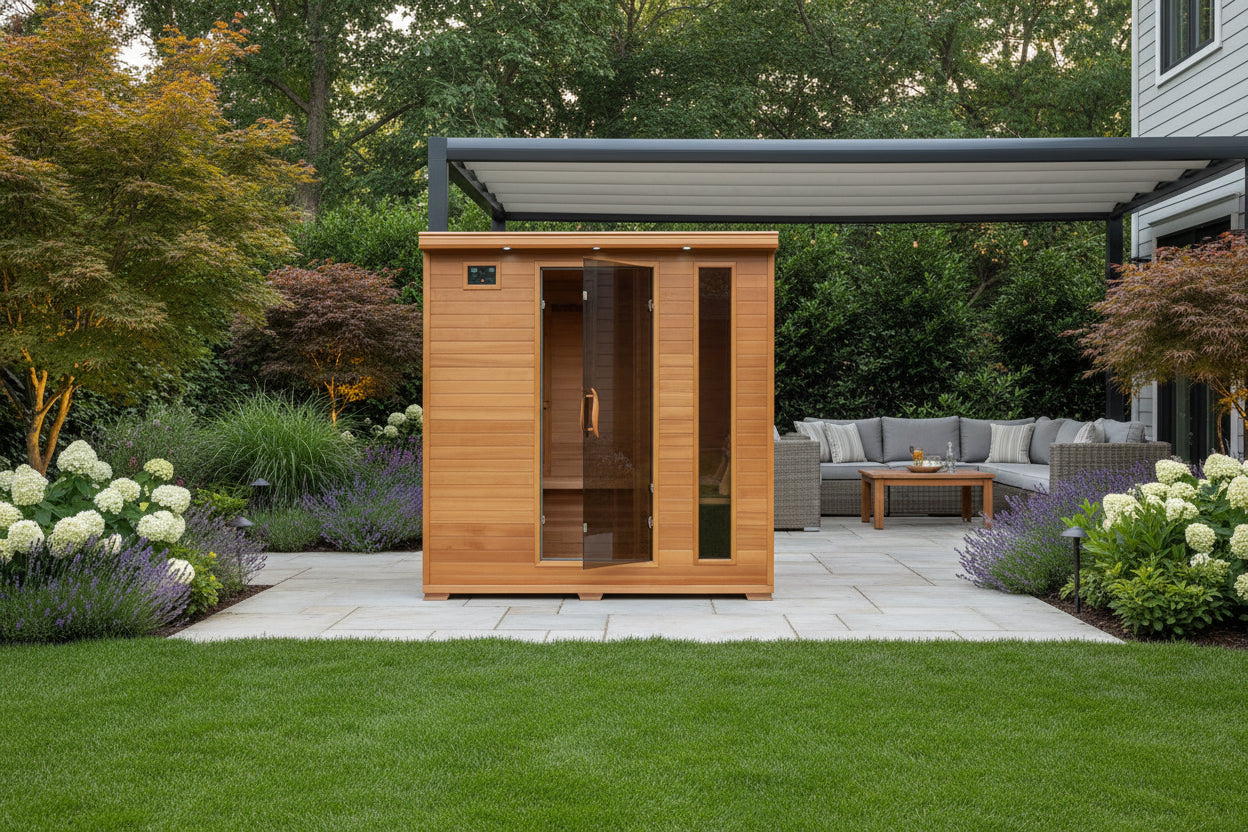 6-Person Cedar Infrared Sauna with 10 Carbon Heaters