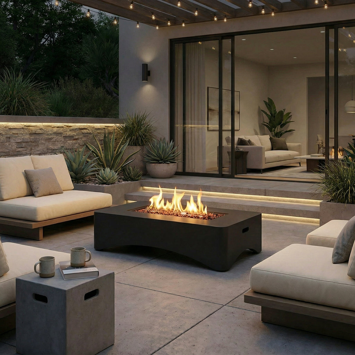 56" Propane Fire Pit Table