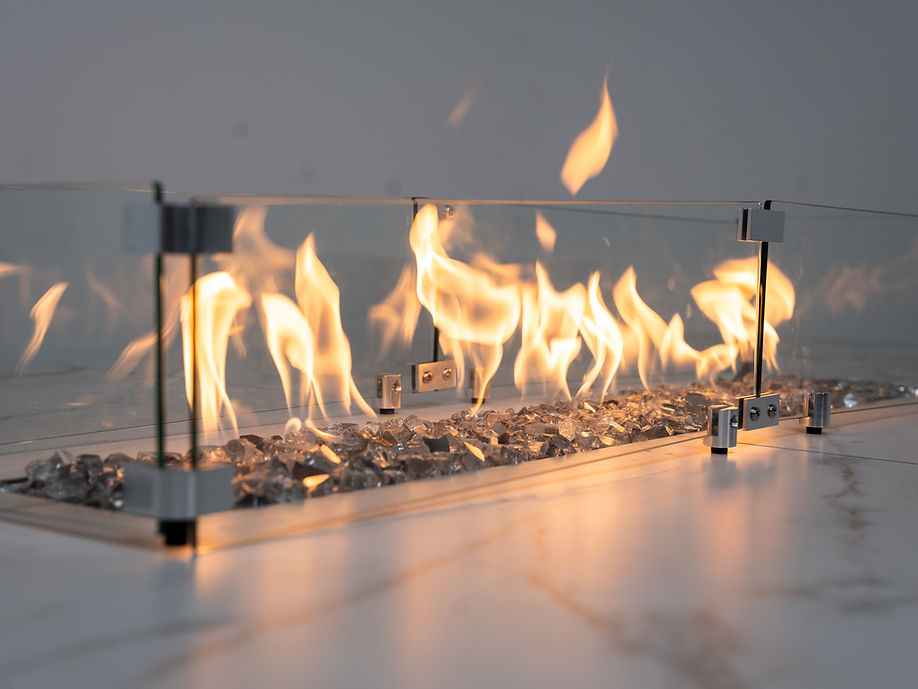 KoKoMo Outdoor Kitchen Island with Fire Feature – 7'6"x9'