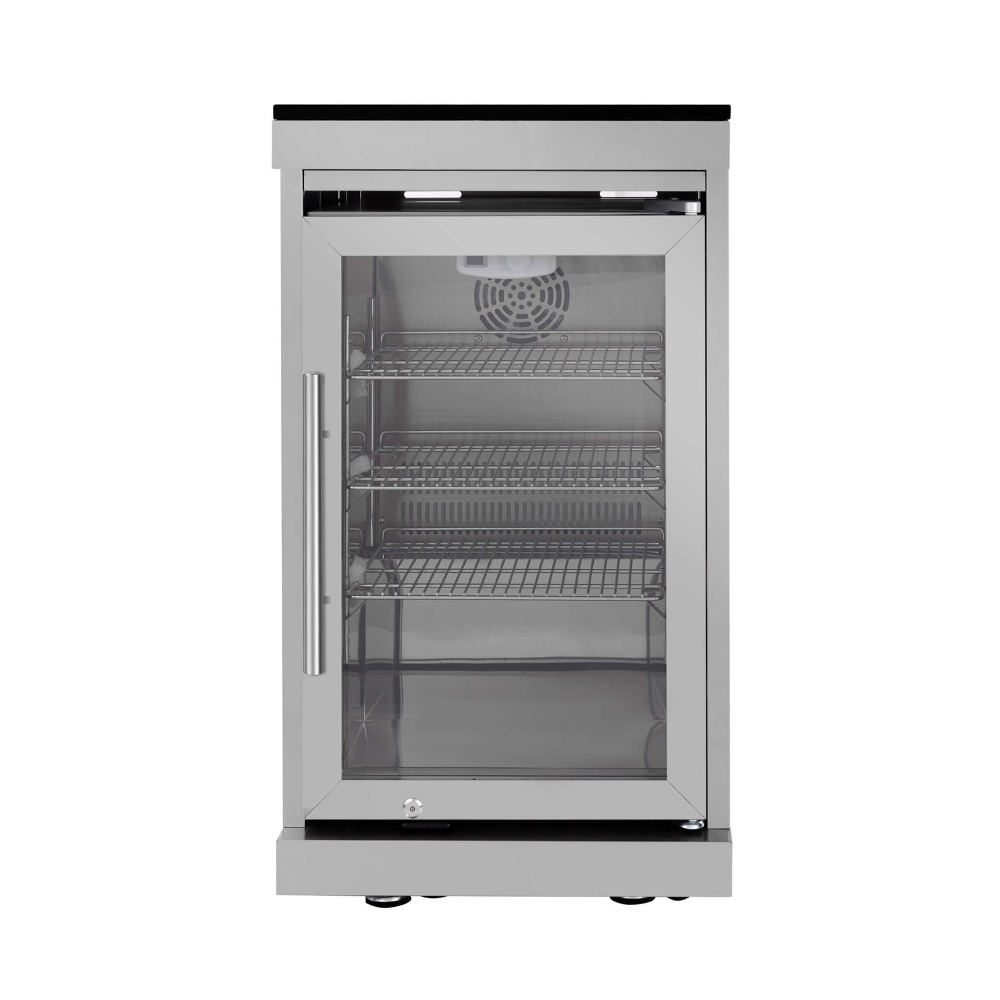 Castelle Flame Astoria 94-Inch 6-Burner 85K BTU Outdoor Kitchen Liquid Propane Grill Island With Wine Cooler, Rotisserie, Cabinets, And Granite Countertops (SAK68014)