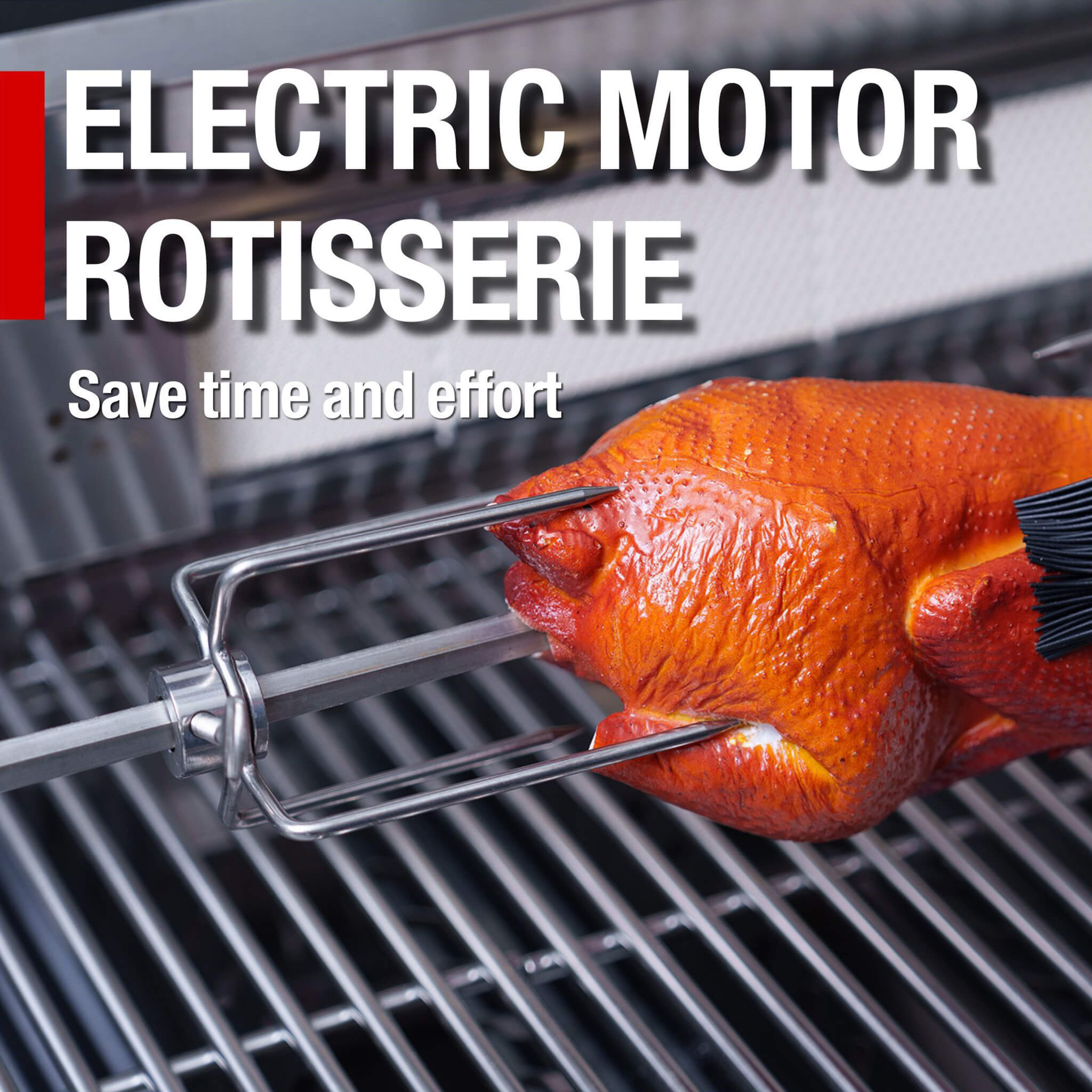 Castelle Flame Astoria 94-Inch 6-Burner 85K BTU Outdoor Kitchen Liquid Propane Grill Island With Wine Cooler, Rotisserie, Cabinets, And Granite Countertops (SAK68014)